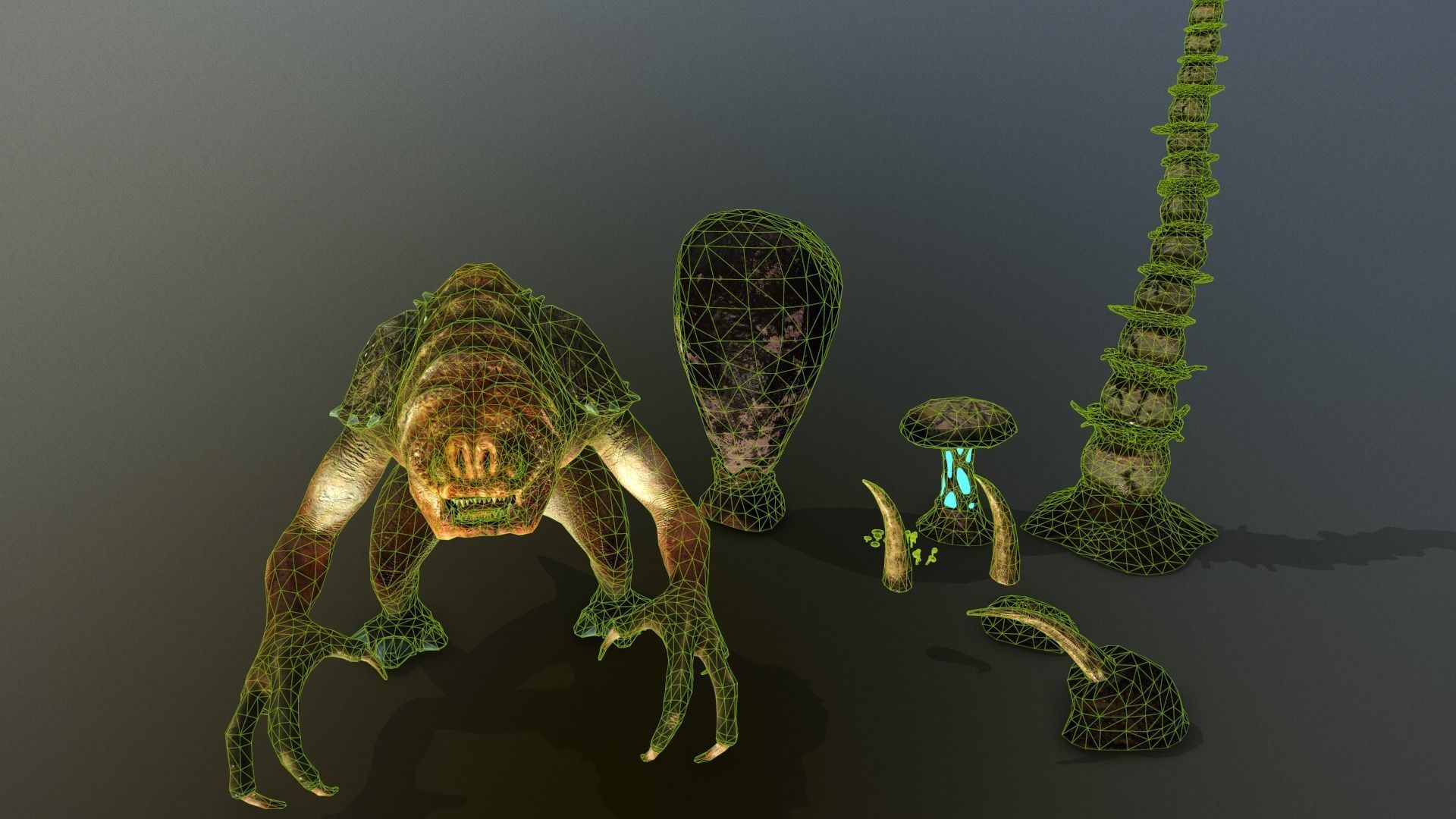 star wars sci-fi Felucia expanding stuff pack  Low-poly 3D model_19