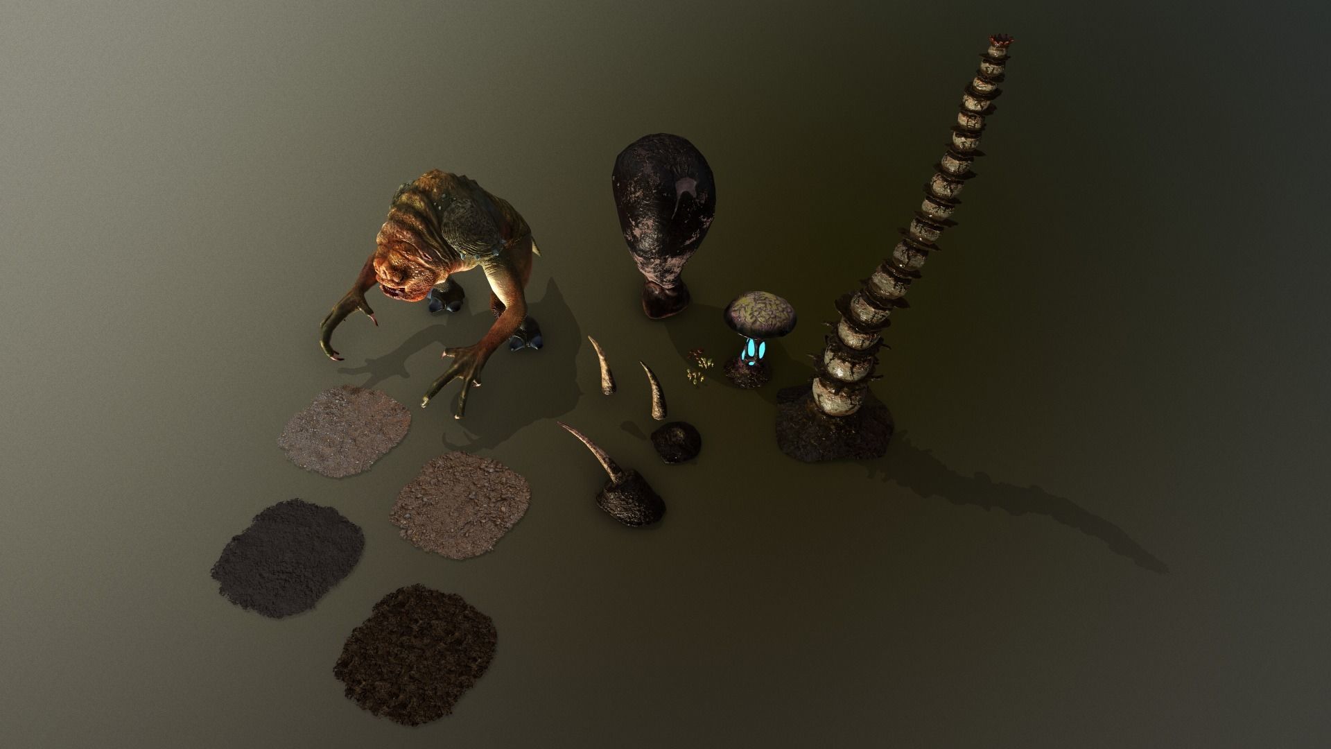 star wars sci-fi Felucia expanding stuff pack  Low-poly 3D model_3