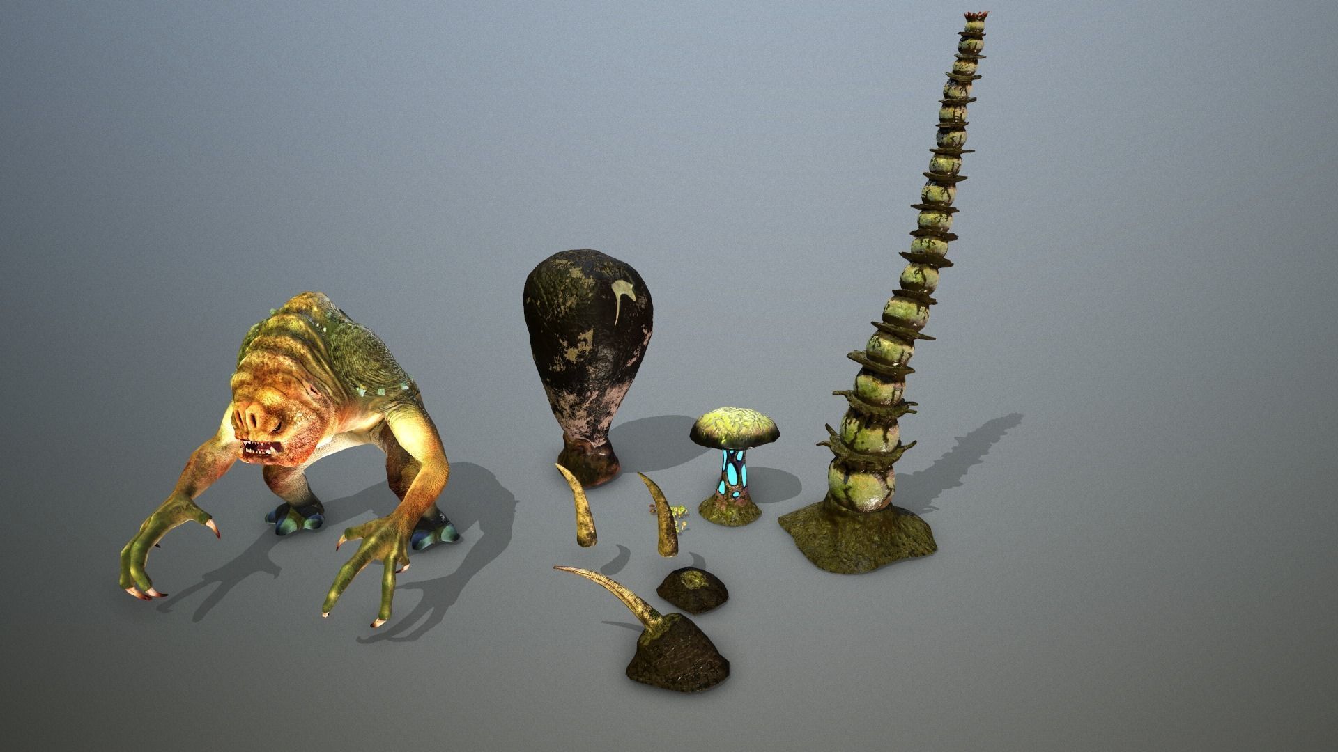 star wars sci-fi Felucia expanding stuff pack  Low-poly 3D model_1