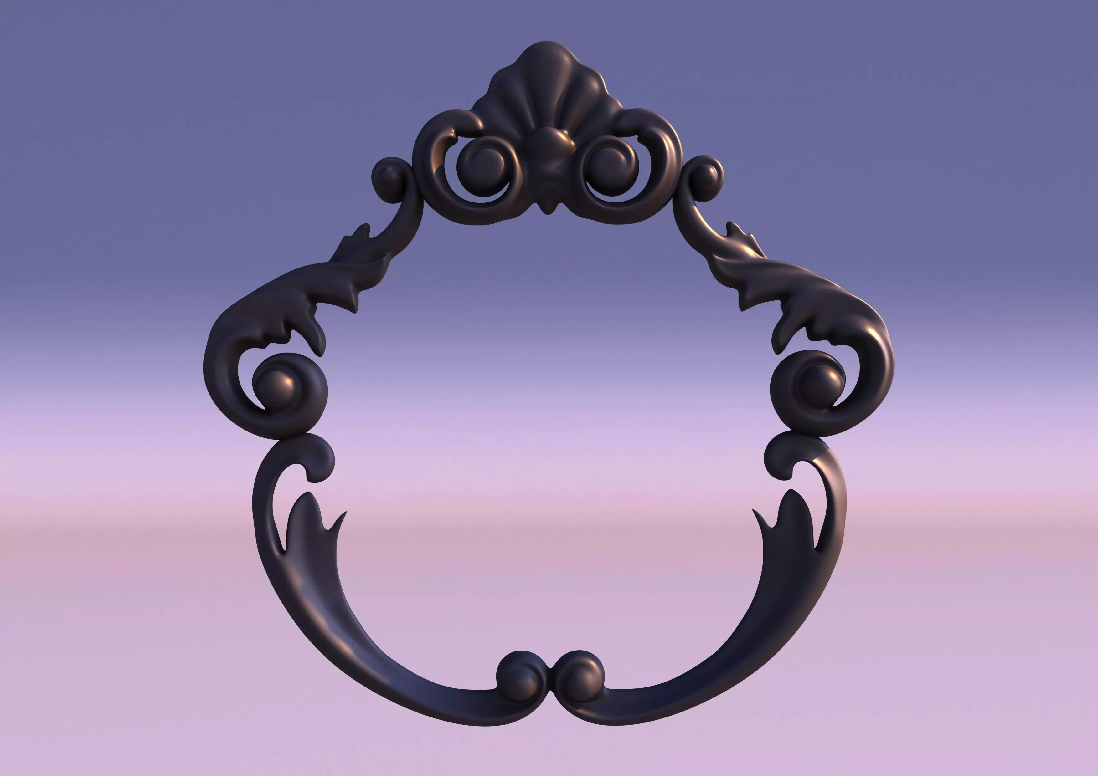 carving ornate frame 3D print model_0
