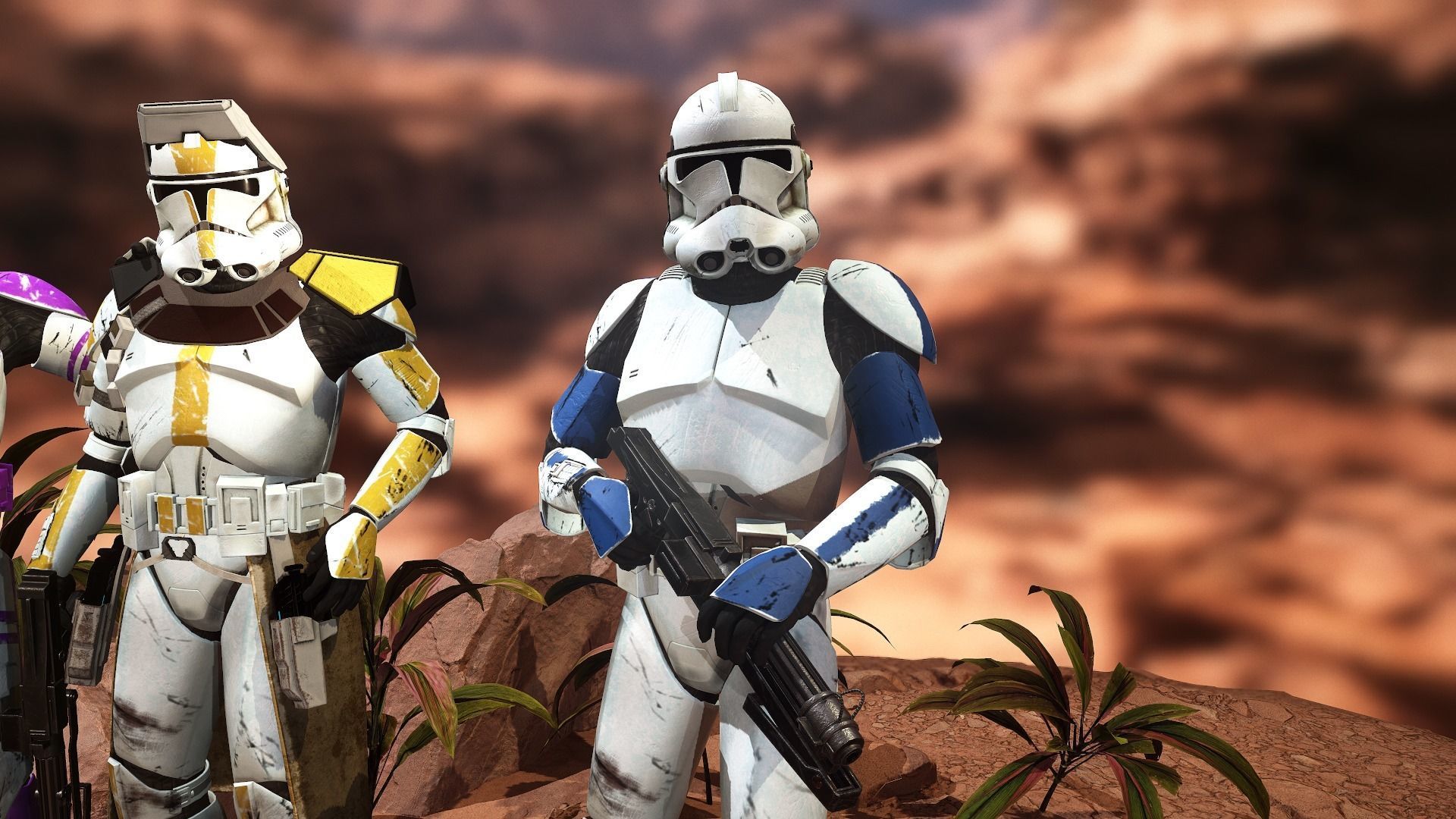 Star wars Clone trooper Phase 2 pack 2 Low-poly 3D model_9