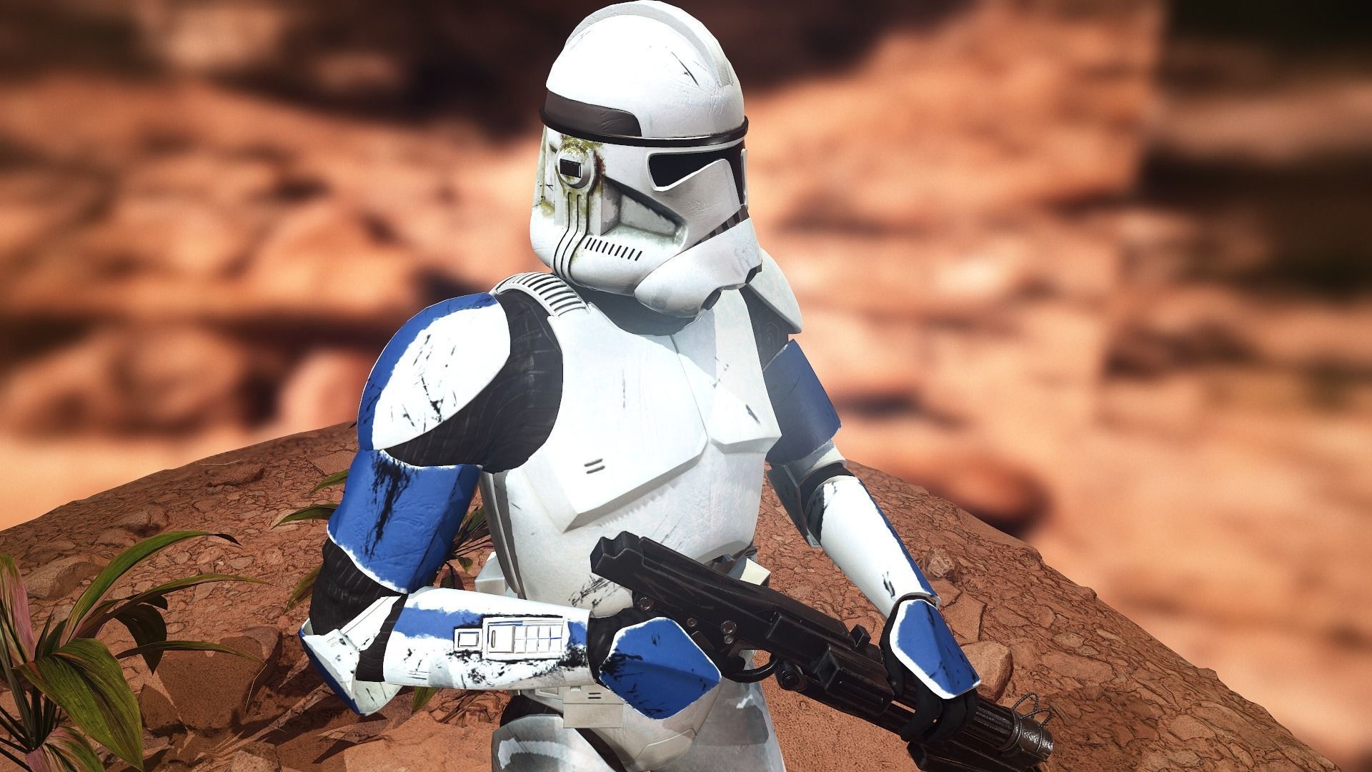Star wars Clone trooper Phase 2 pack 2 Low-poly 3D model_8