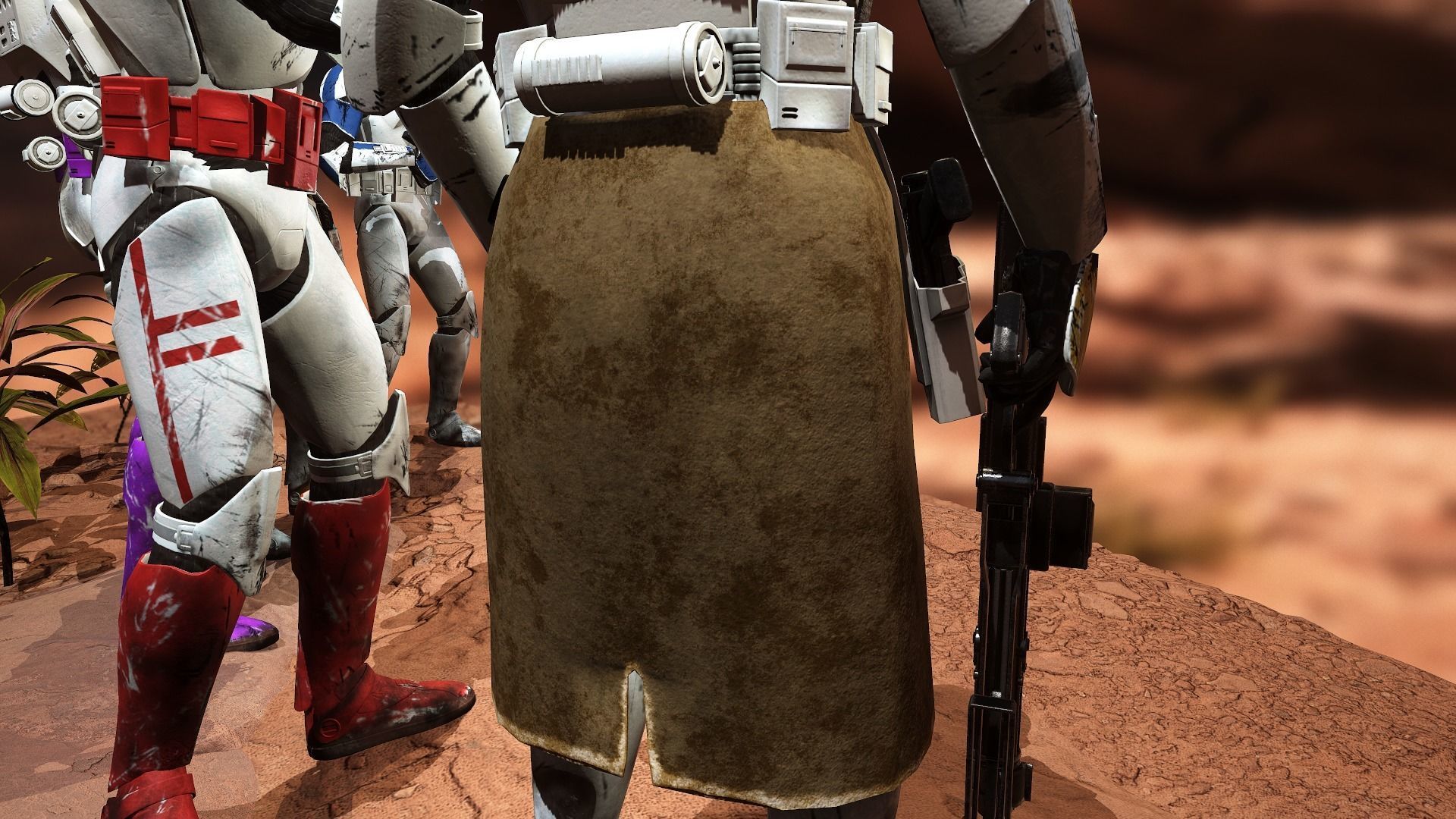 Star wars Clone trooper Phase 2 pack 2 Low-poly 3D model_12