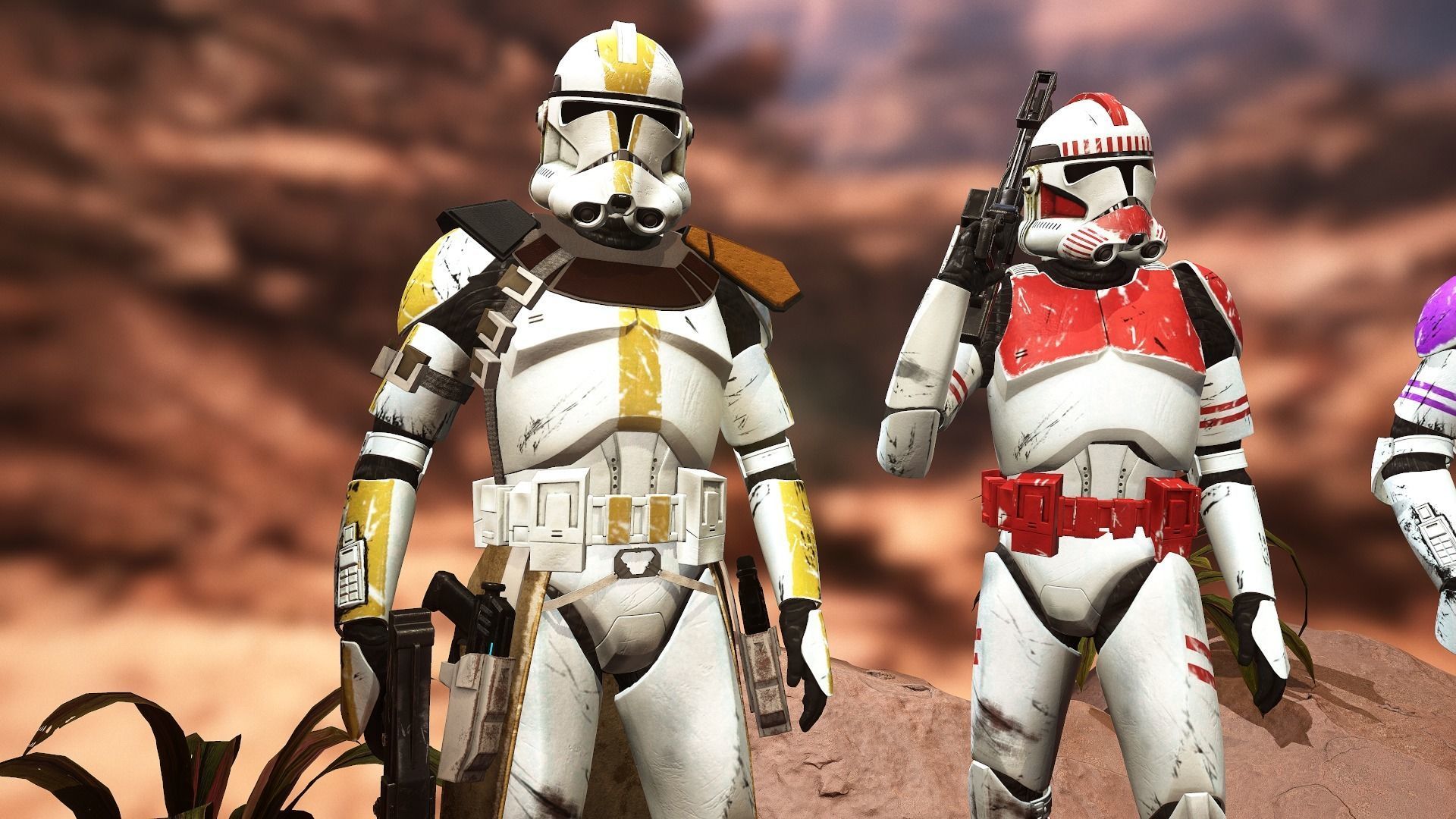 Star wars Clone trooper Phase 2 pack 2 Low-poly 3D model_11