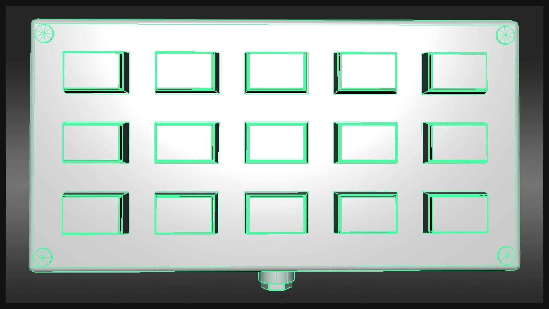 Button Control Panel Low-poly 3D model_3