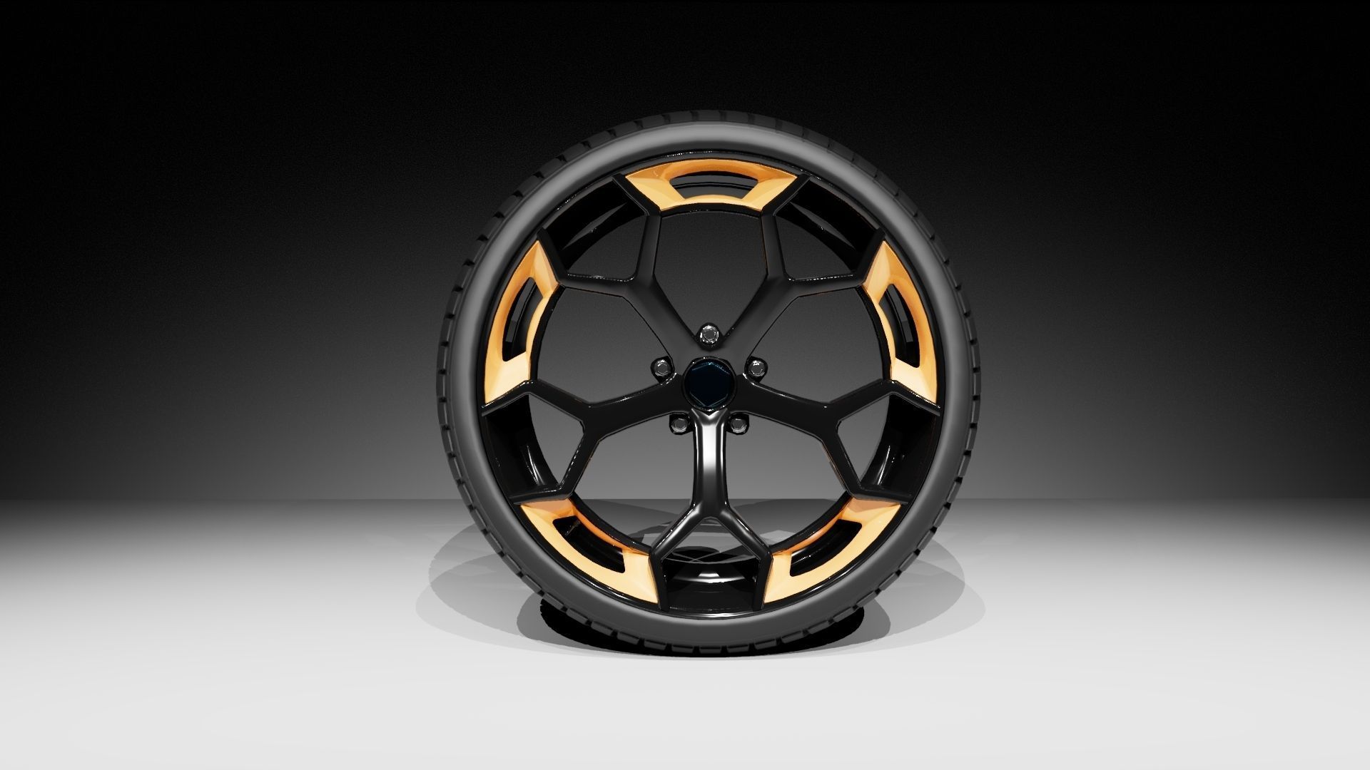C5SMC type B wheel Low-poly 3D model_5