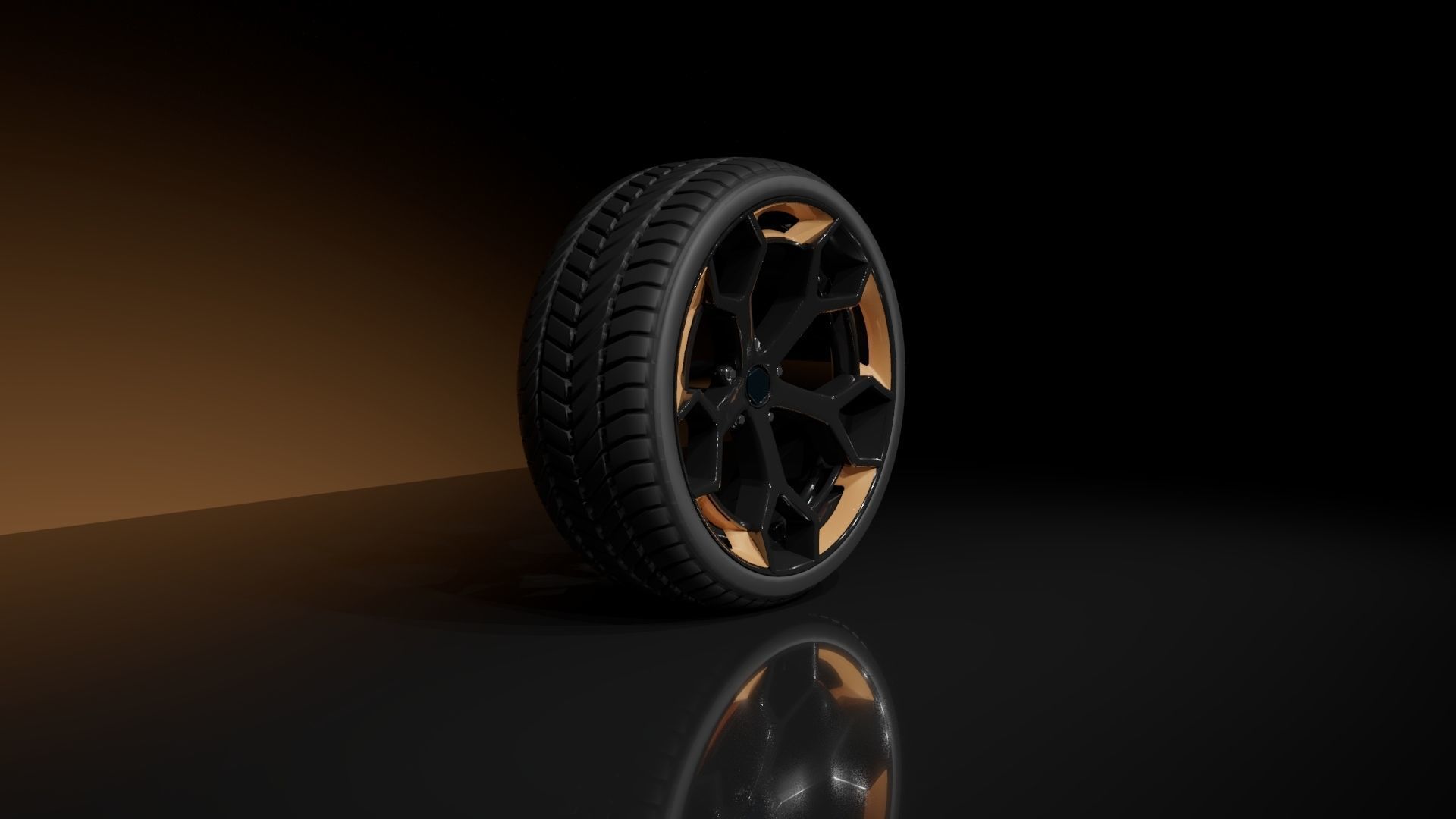 C5SMC type B wheel Low-poly 3D model_1