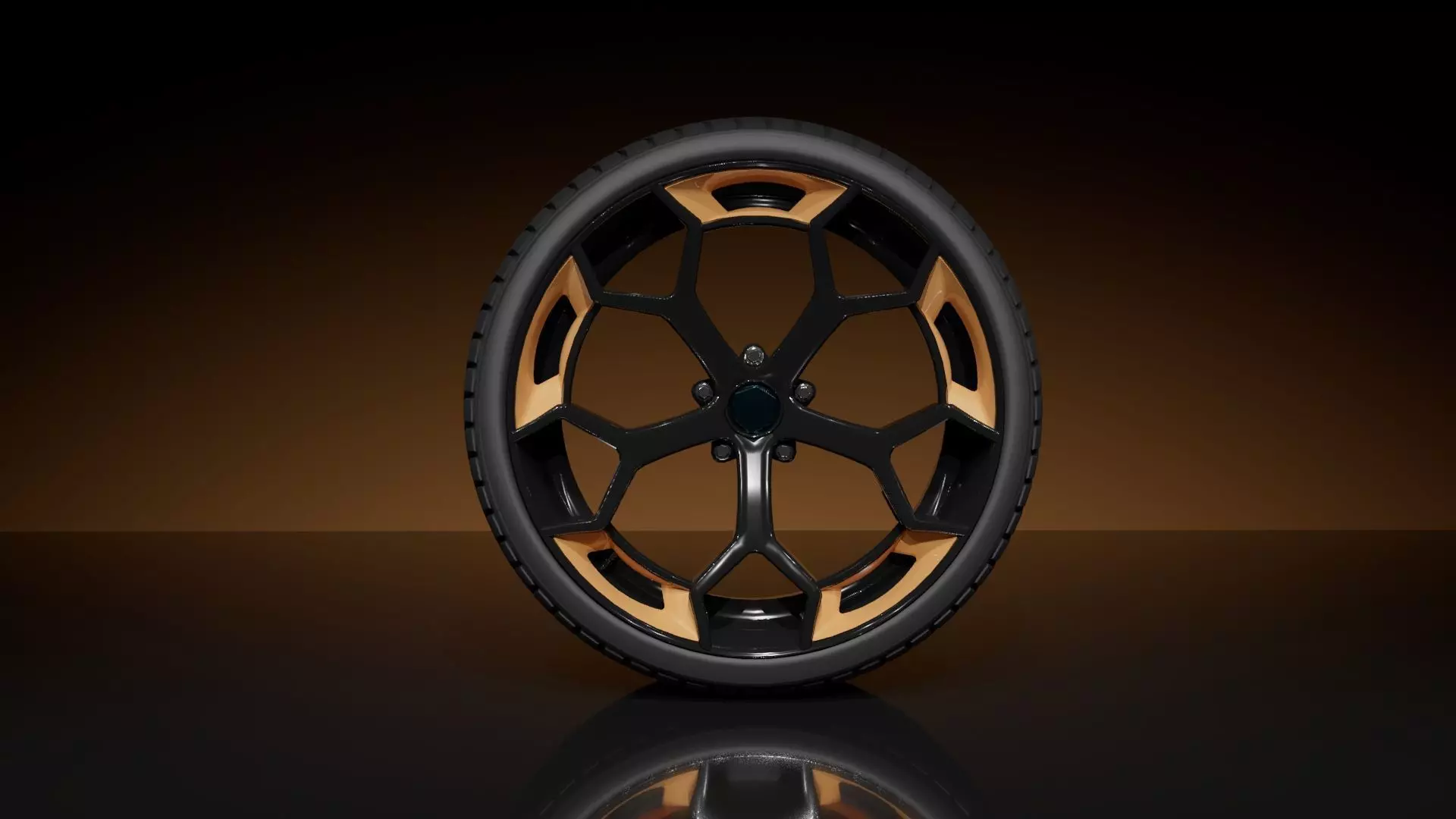 C5SMC type B wheel Low-poly 3D model_0