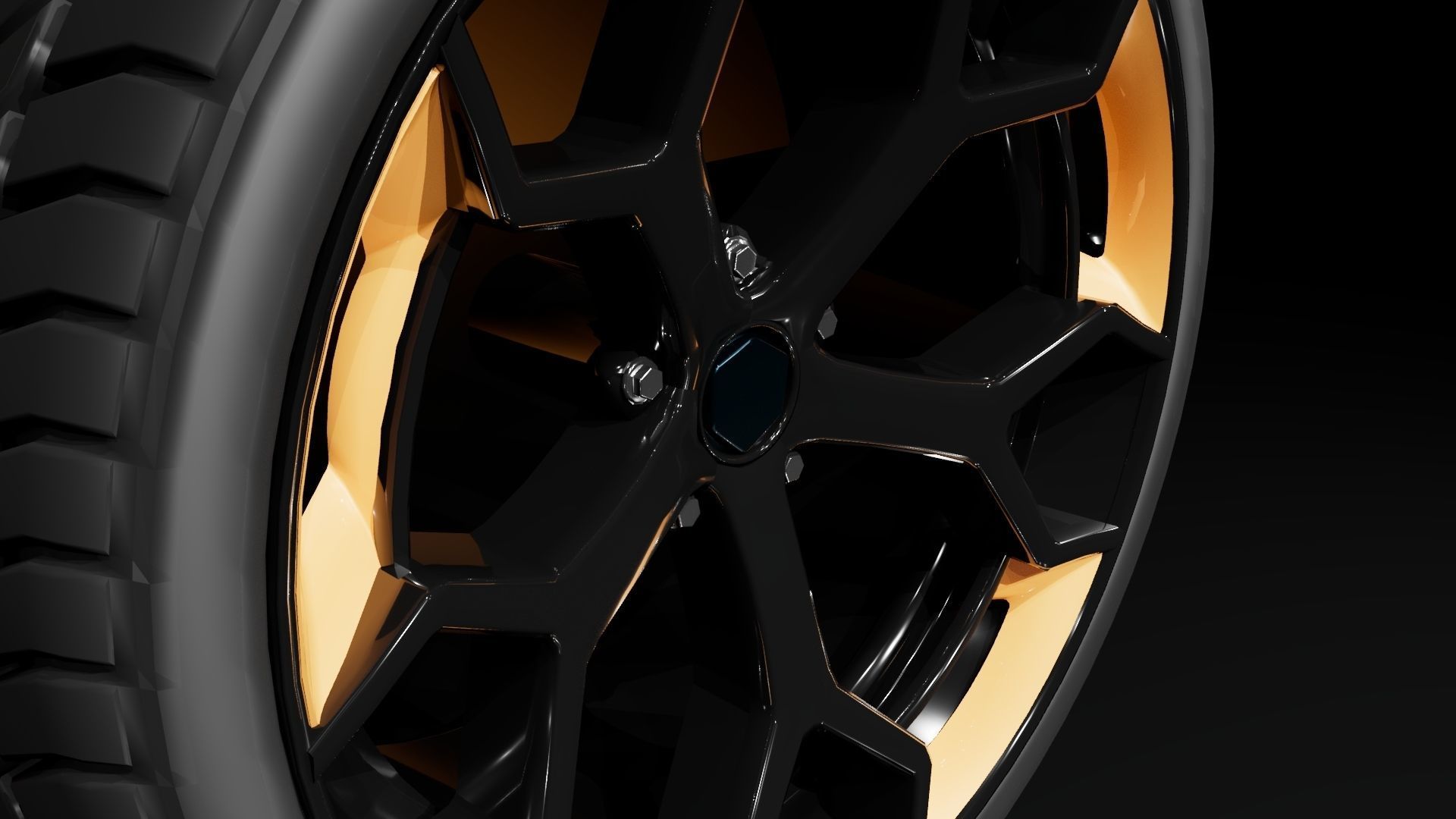 C5SMC type B wheel Low-poly 3D model_4