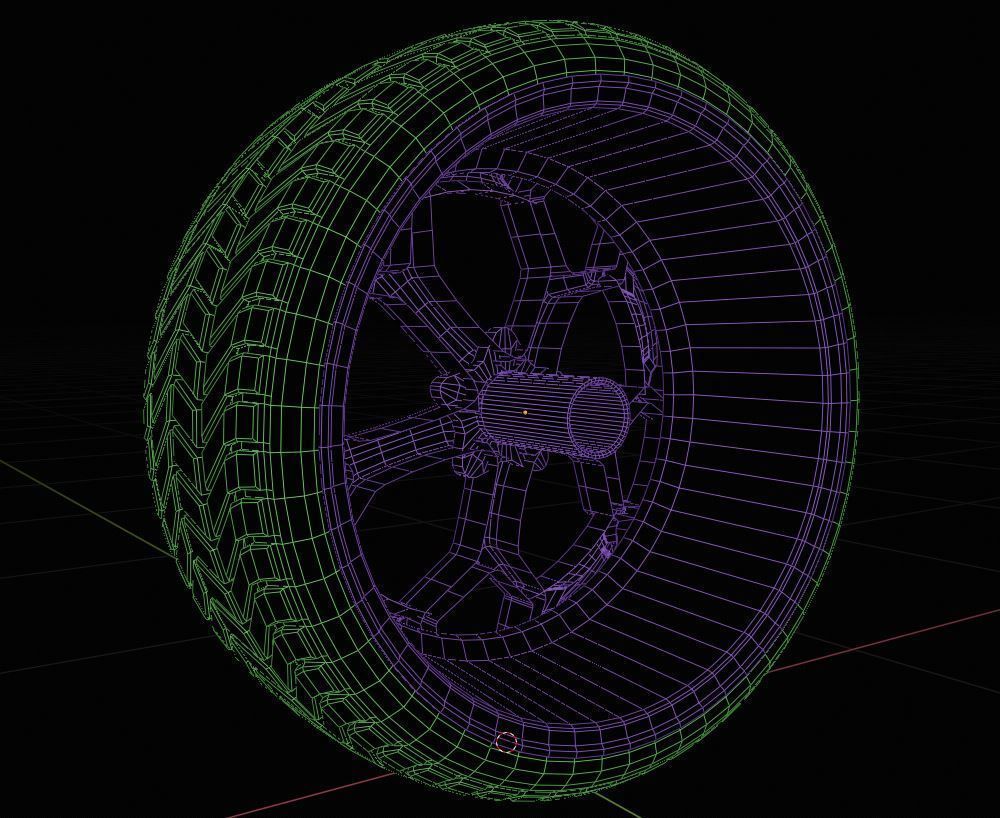 C5SMC type B wheel Low-poly 3D model_7