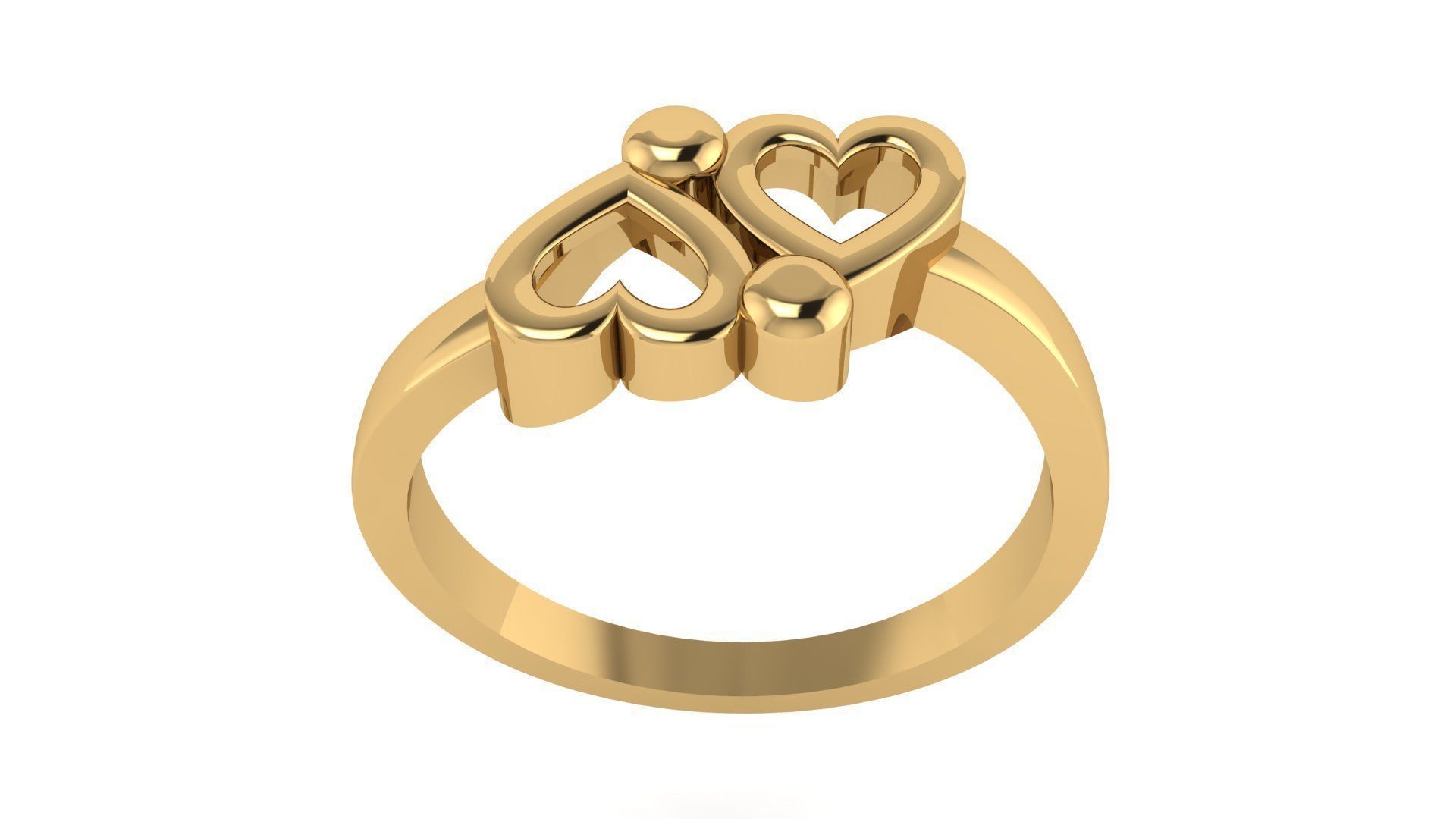 Double Heart Ring Free 3D print model_4