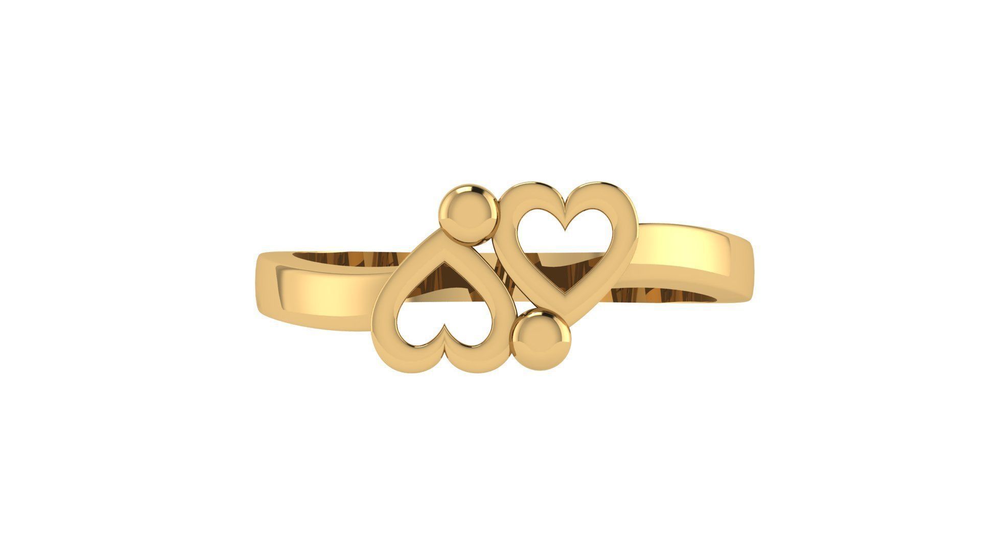 Double Heart Ring Free 3D print model_1
