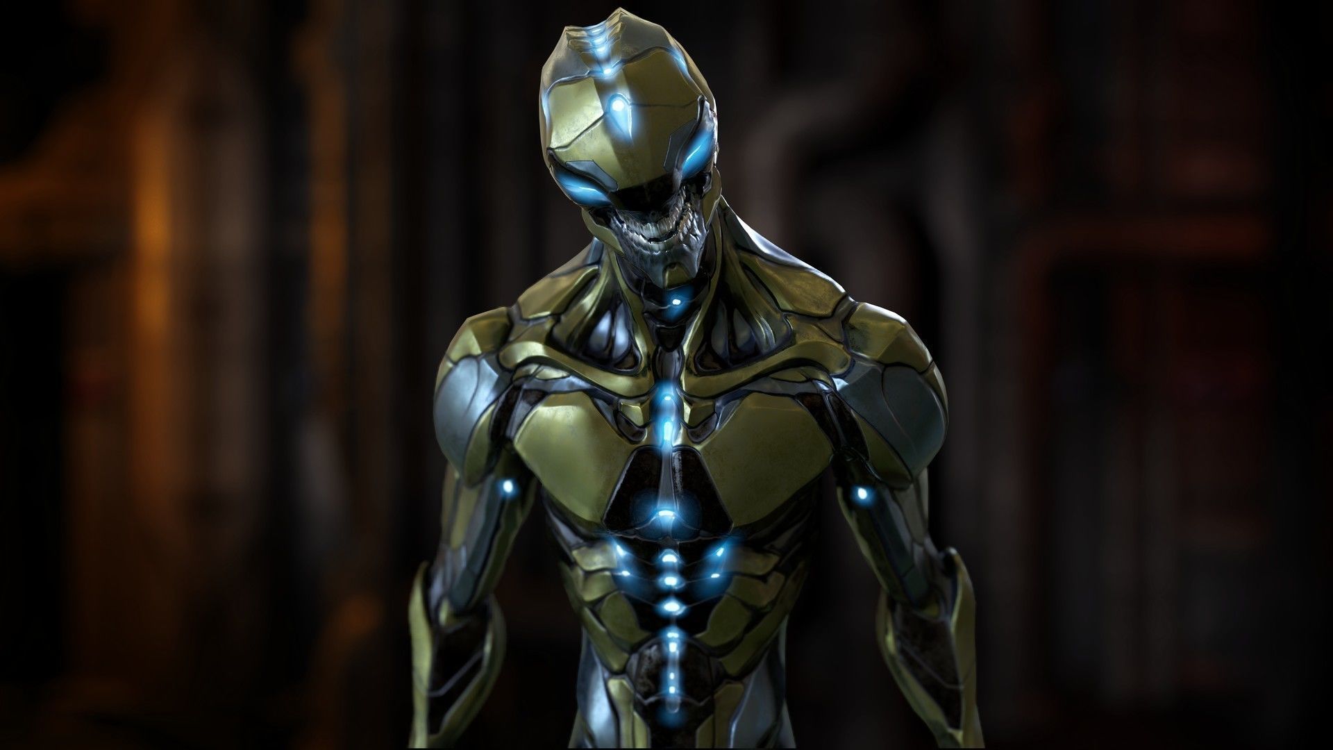 Free Biomechanical Mutant Free low-poly 3D model_5