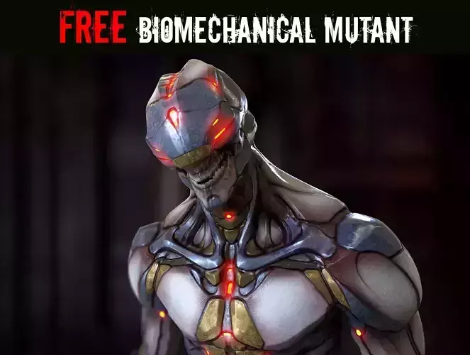 Free Biomechanical Mutant Free low-poly 3D model