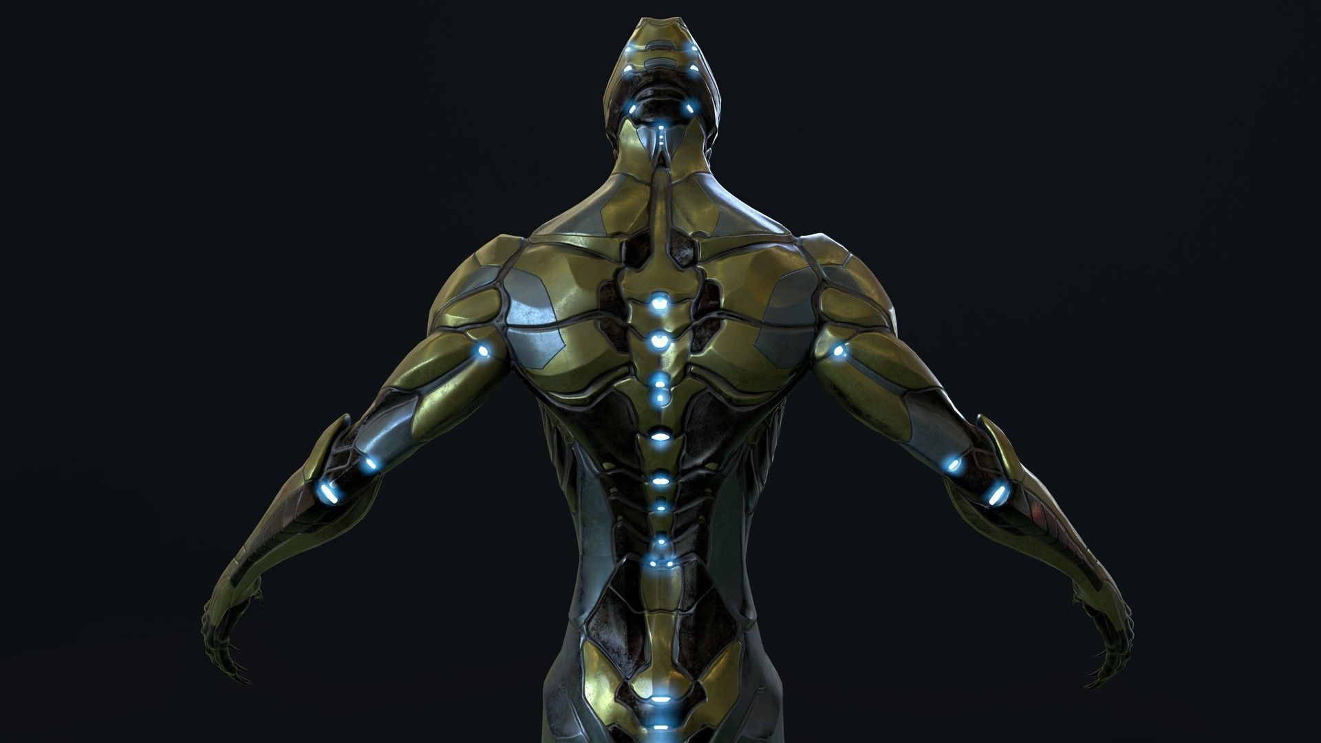Free Biomechanical Mutant Free low-poly 3D model_14
