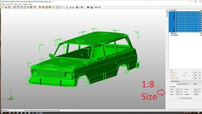 Jeep Grand Wagoneer 1991 Body For Print 3D print model 7