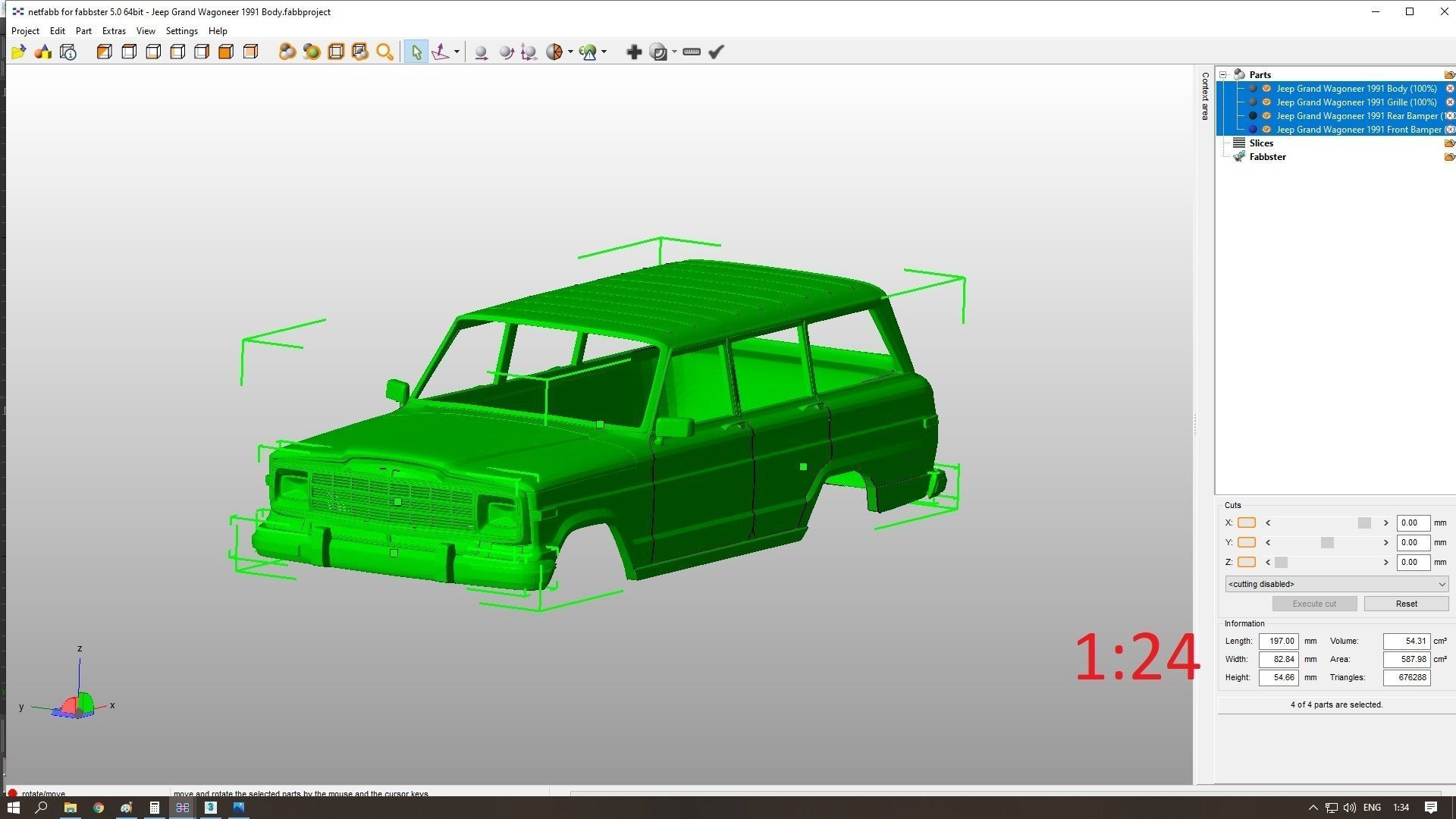Jeep Grand Wagoneer 1991 Body For Print 3D print model_13