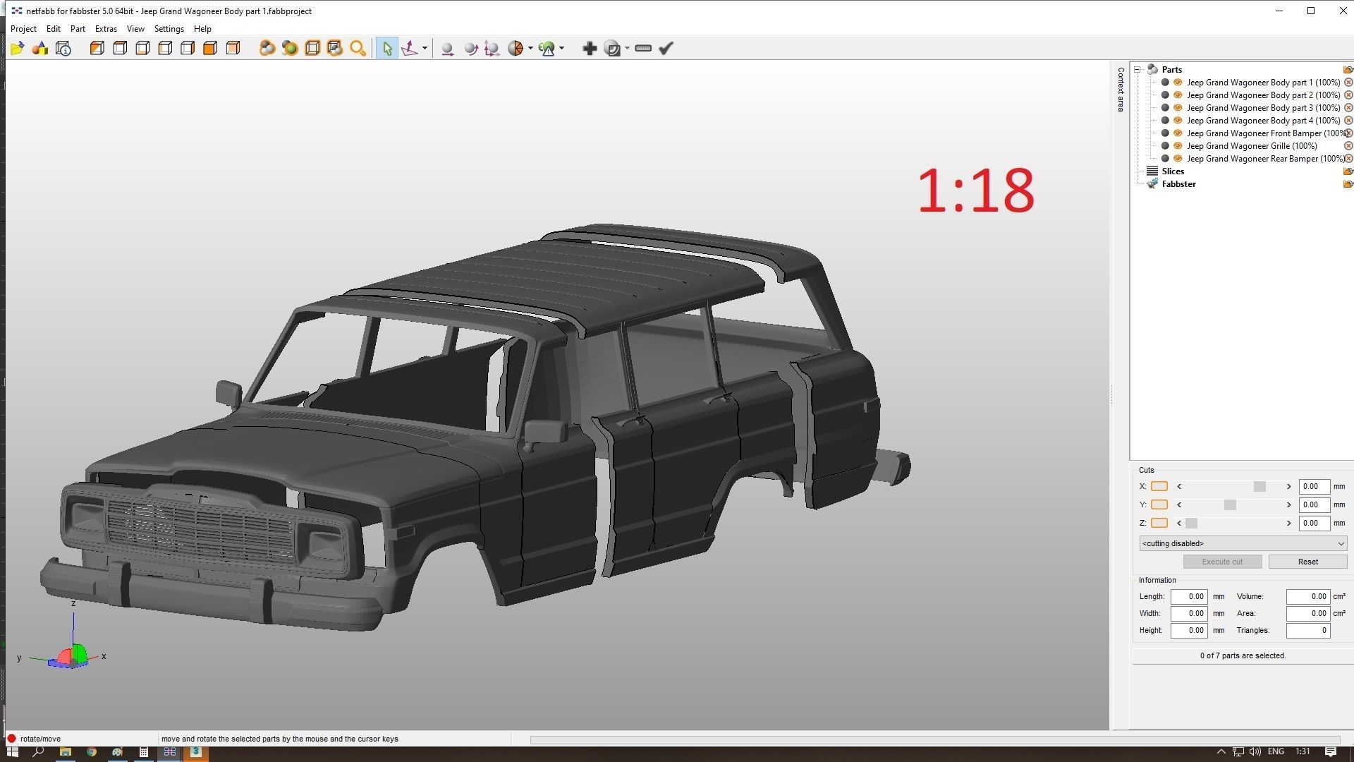 Jeep Grand Wagoneer 1991 Body For Print 3D print model_11