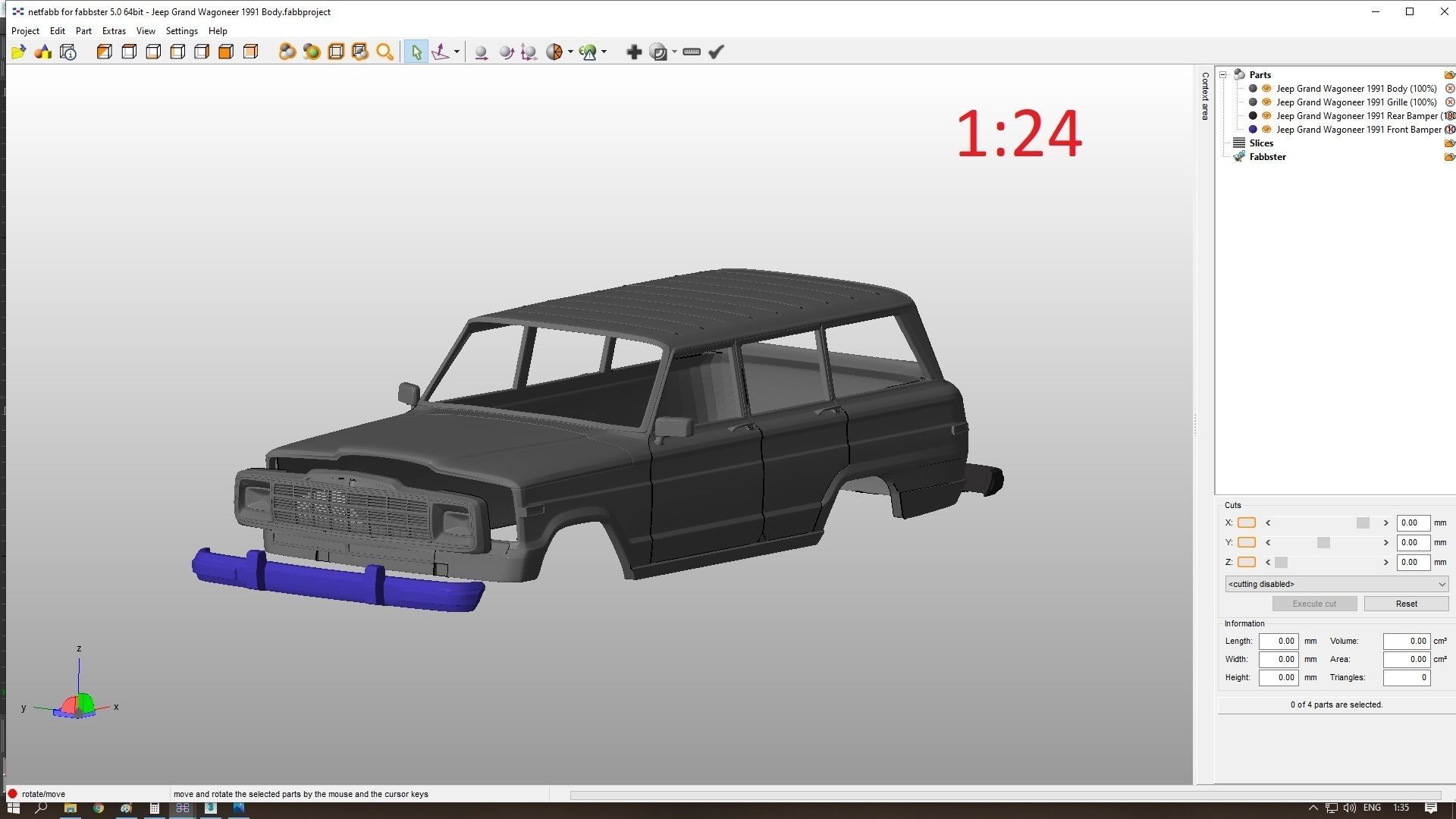 Jeep Grand Wagoneer 1991 Body For Print 3D print model_14