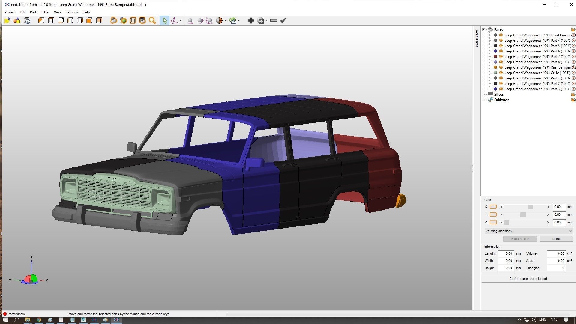 Jeep Grand Wagoneer 1991 Body For Print 3D print model_7