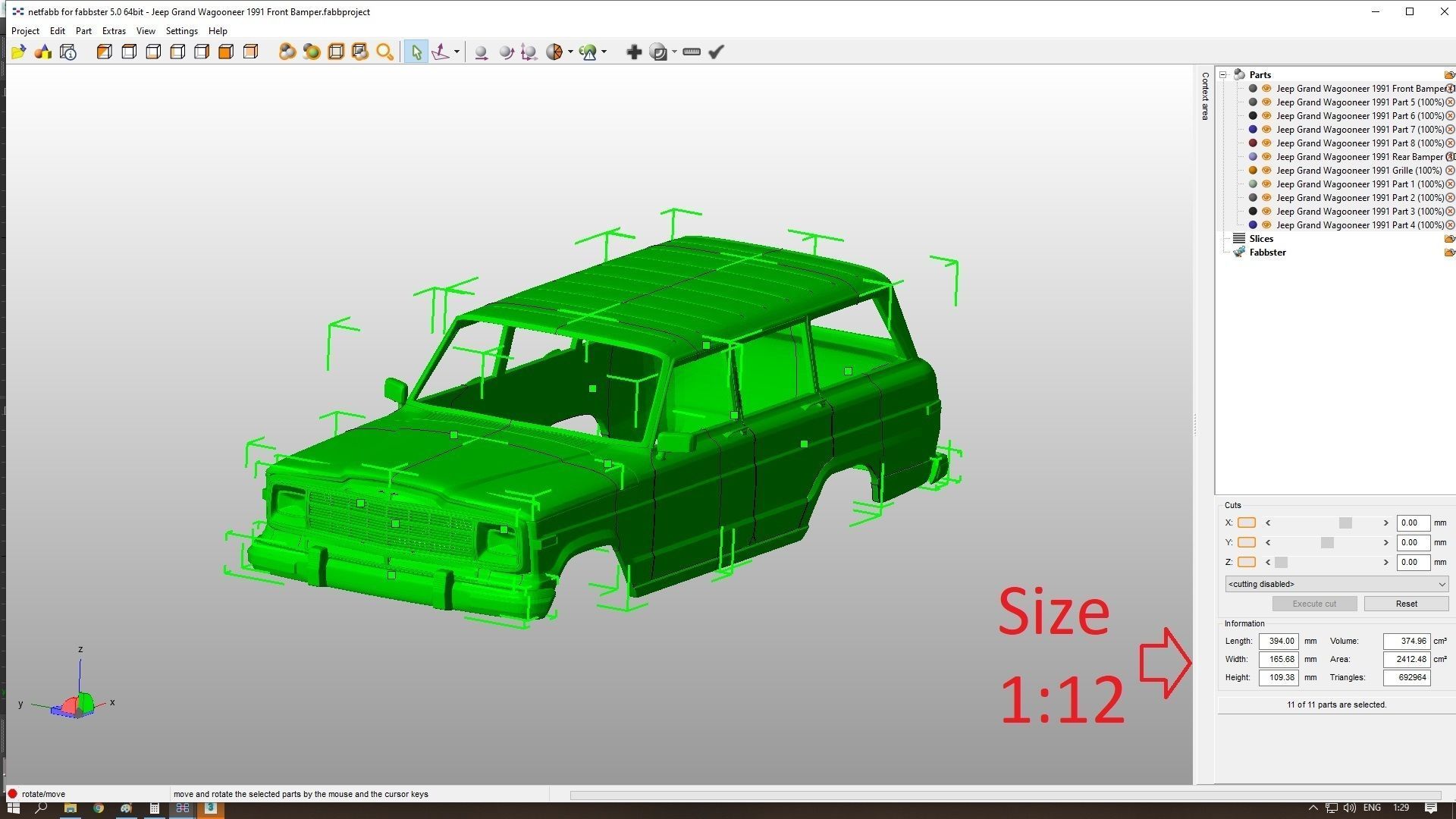 Jeep Grand Wagoneer 1991 Body For Print 3D print model_10