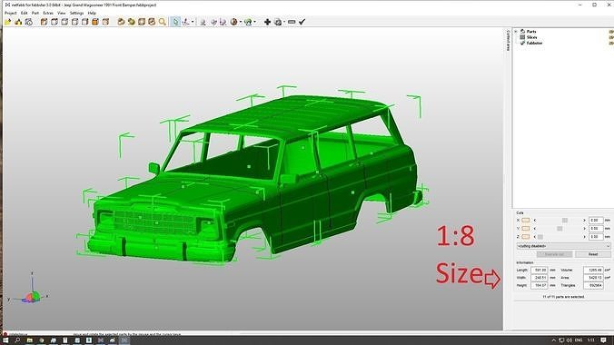 Jeep Grand Wagoneer 1991 Body For Print 3D print model 6