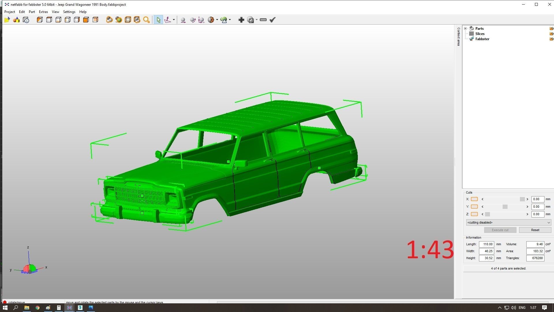 Jeep Grand Wagoneer 1991 Body For Print 3D print model_17