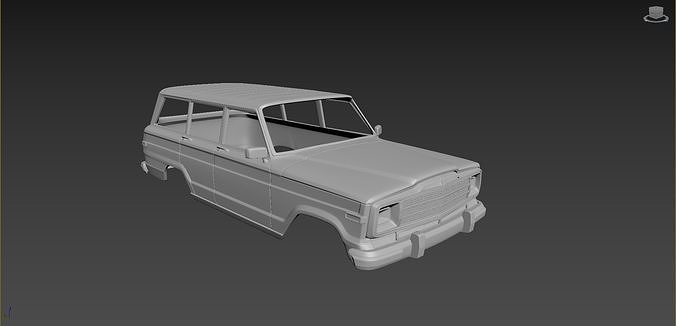 Jeep Grand Wagoneer 1991 Body For Print 3D print model 5