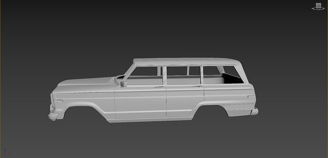 Jeep Grand Wagoneer 1991 Body For Print 3D print model 2