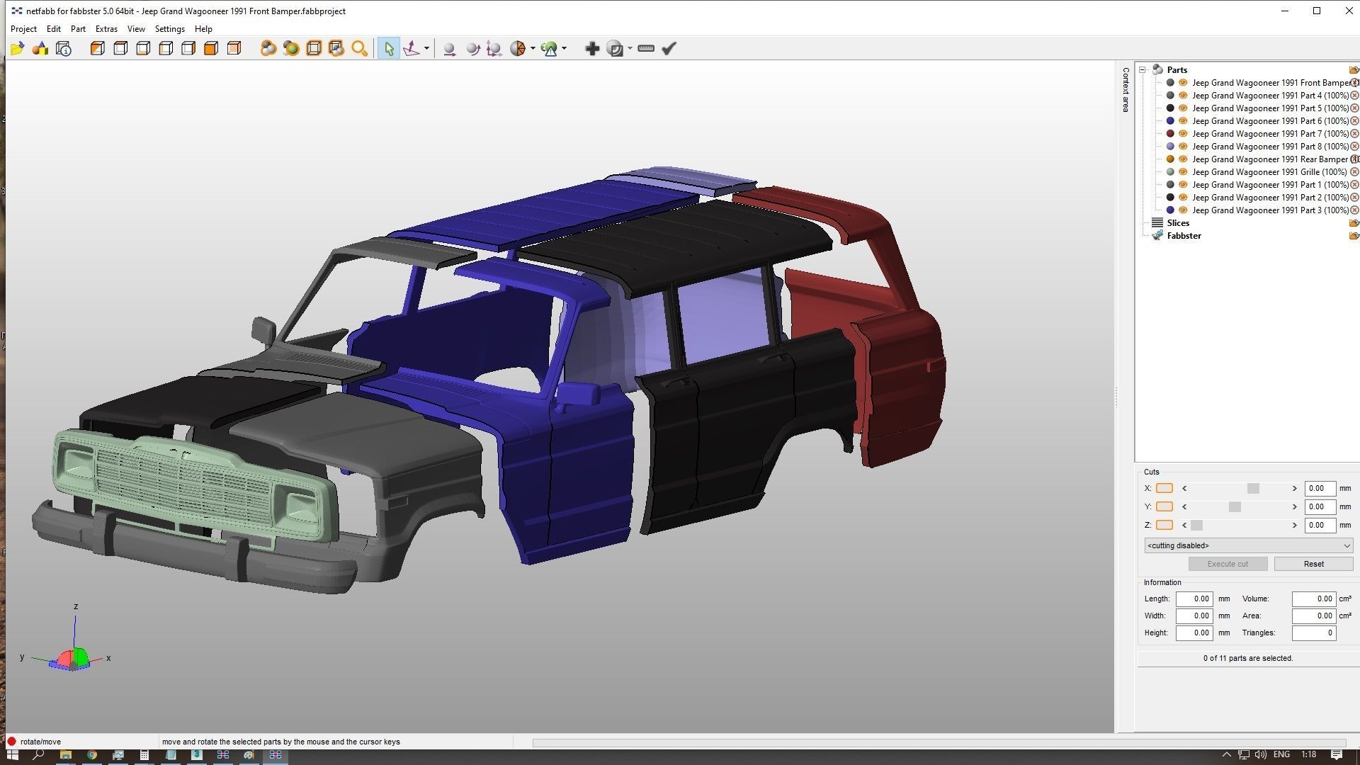 Jeep Grand Wagoneer 1991 Body For Print 3D print model_8