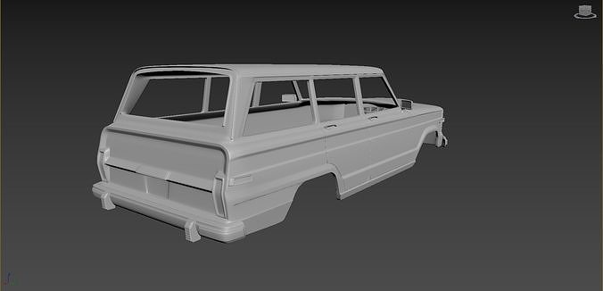 Jeep Grand Wagoneer 1991 Body For Print 3D print model 4