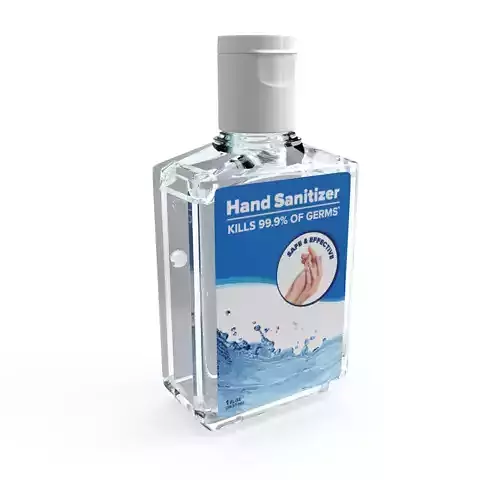 Travel Sized Hand Sanitizer Bottle 3D model