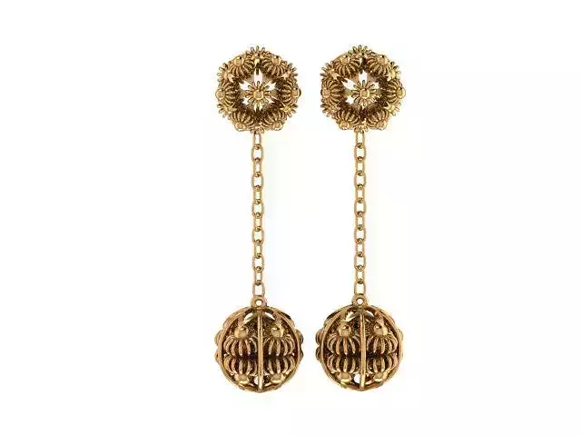 A lovely flower pair of earrings 3D print model