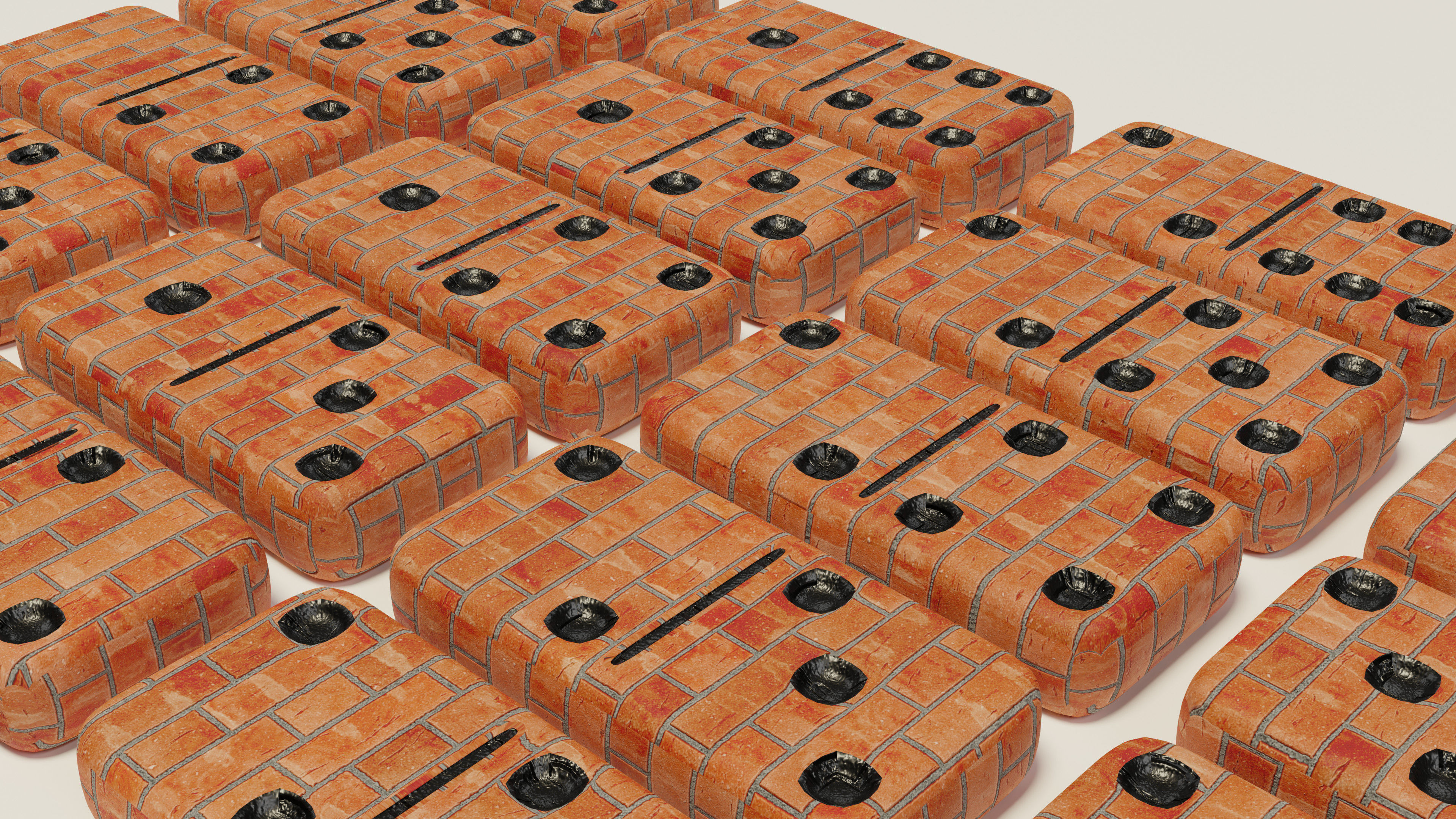 Domino Brick Low-poly 3D model_1