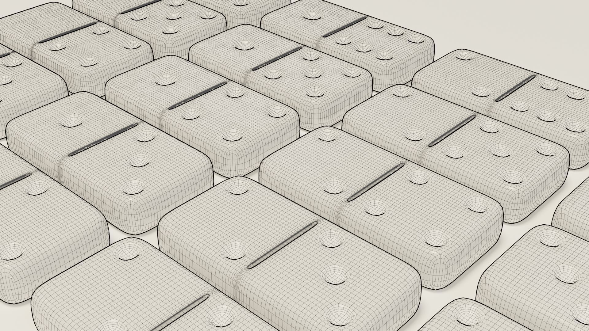 Domino Brick Low-poly 3D model_2