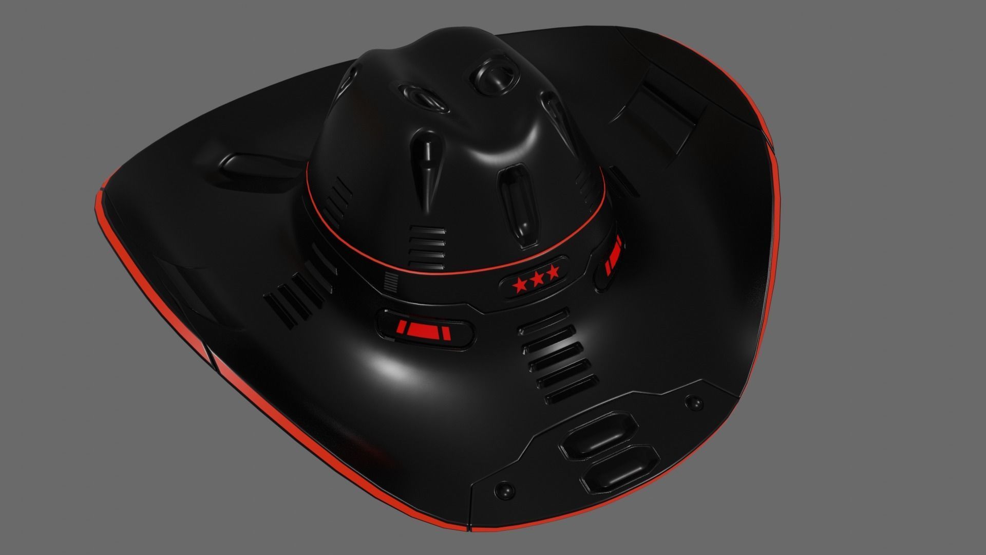 Space Cowboy Hat 3D model_11