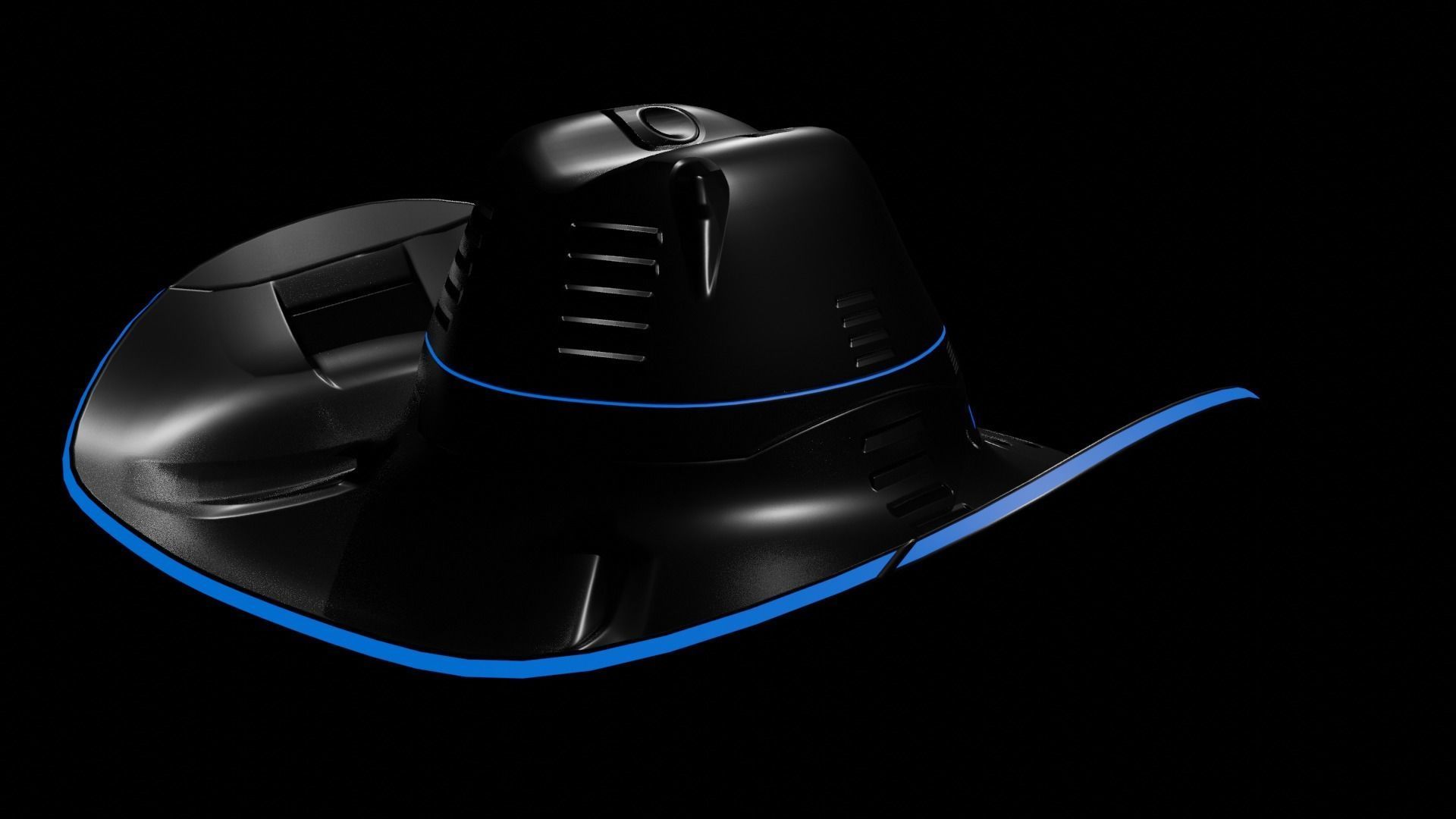 Space Cowboy Hat 3D model_7