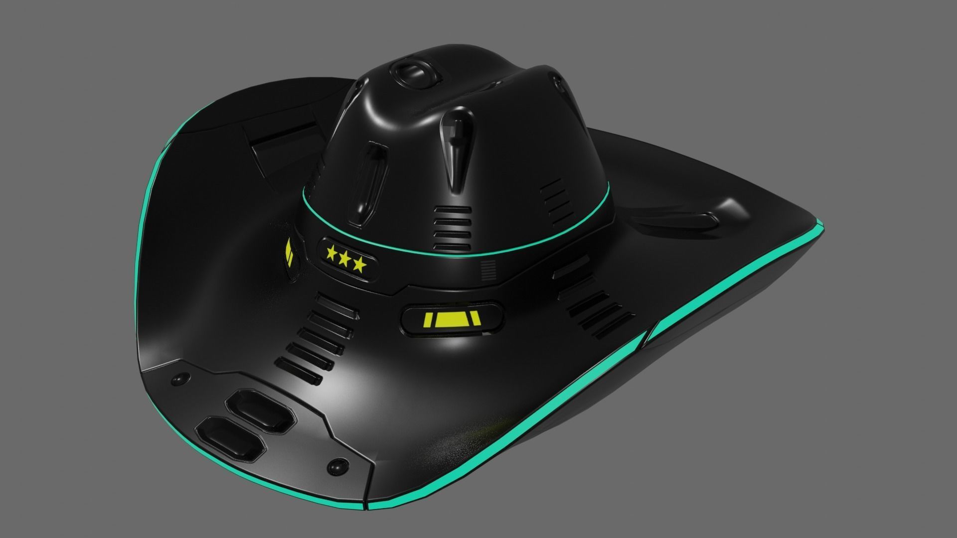 Space Cowboy Hat 3D model_2