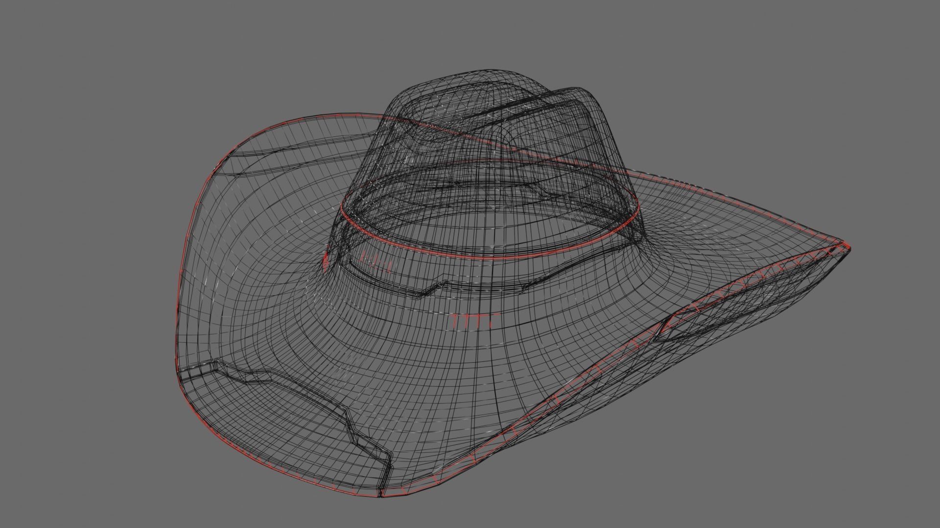 Space Cowboy Hat 3D model_17