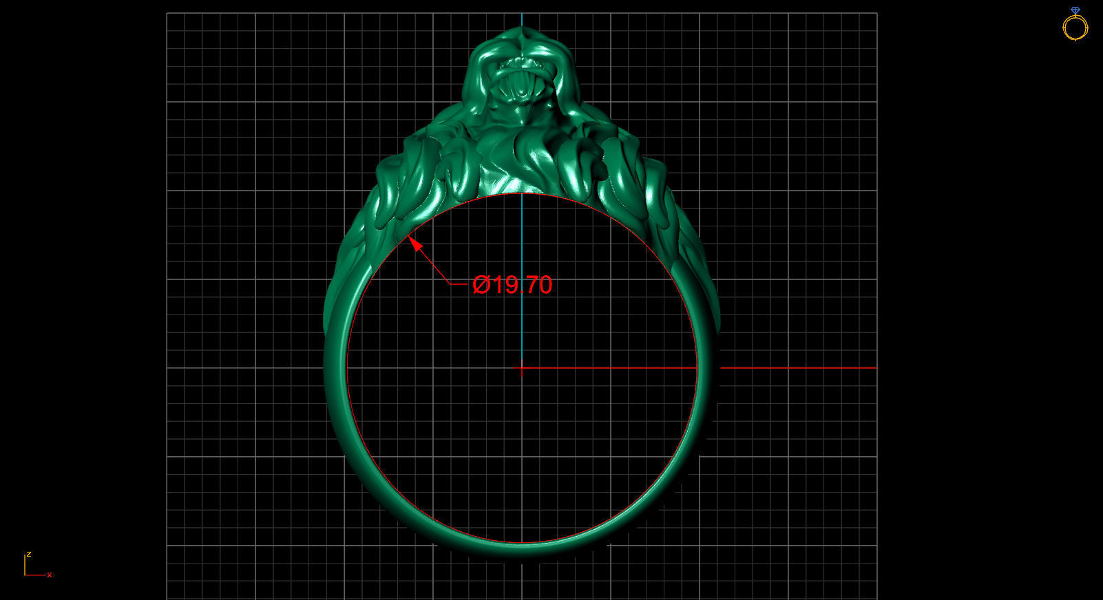 ring lion 3D print model_12