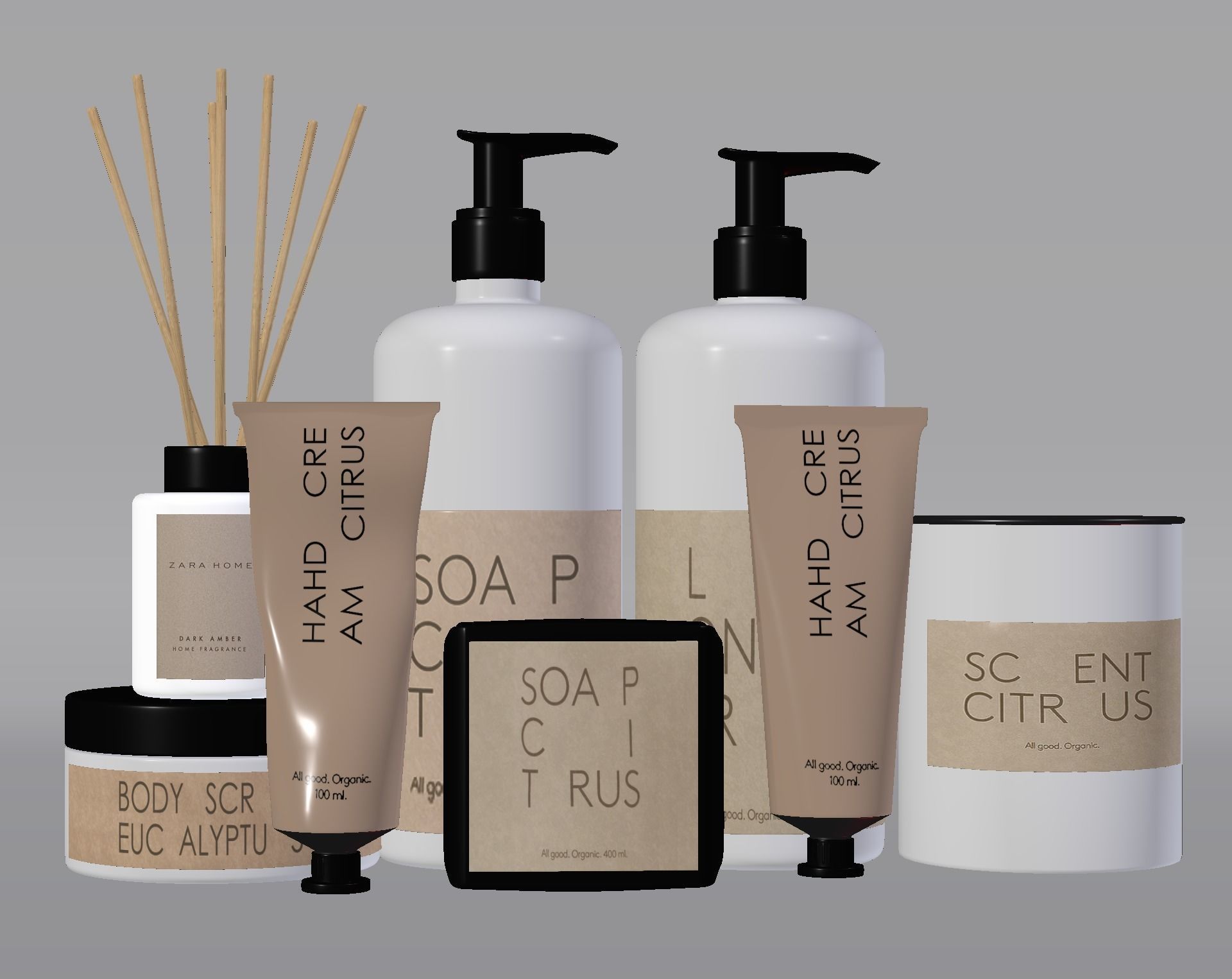 Granit Skincare Cosmetics Low-poly 3D model_2