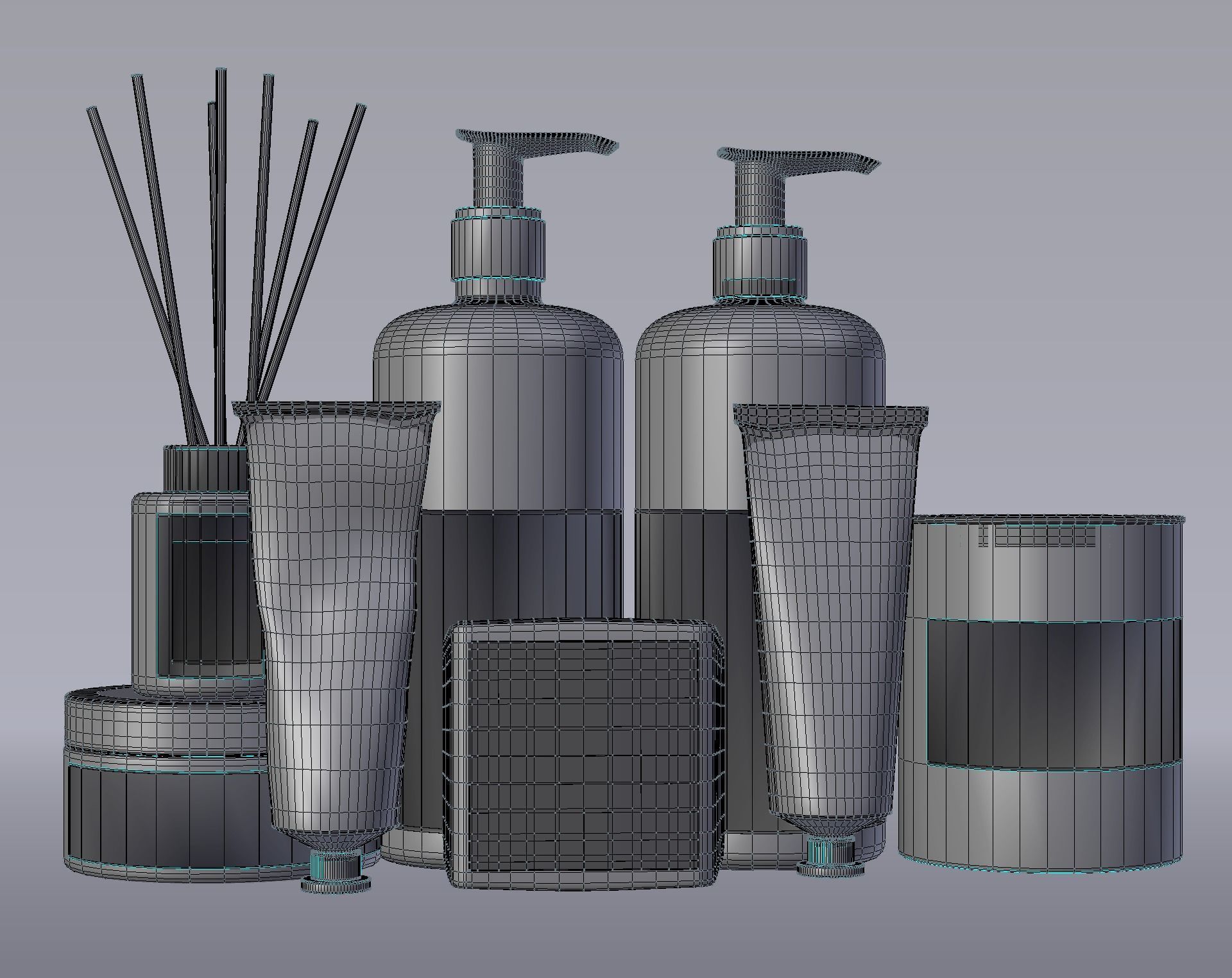 Granit Skincare Cosmetics Low-poly 3D model_4
