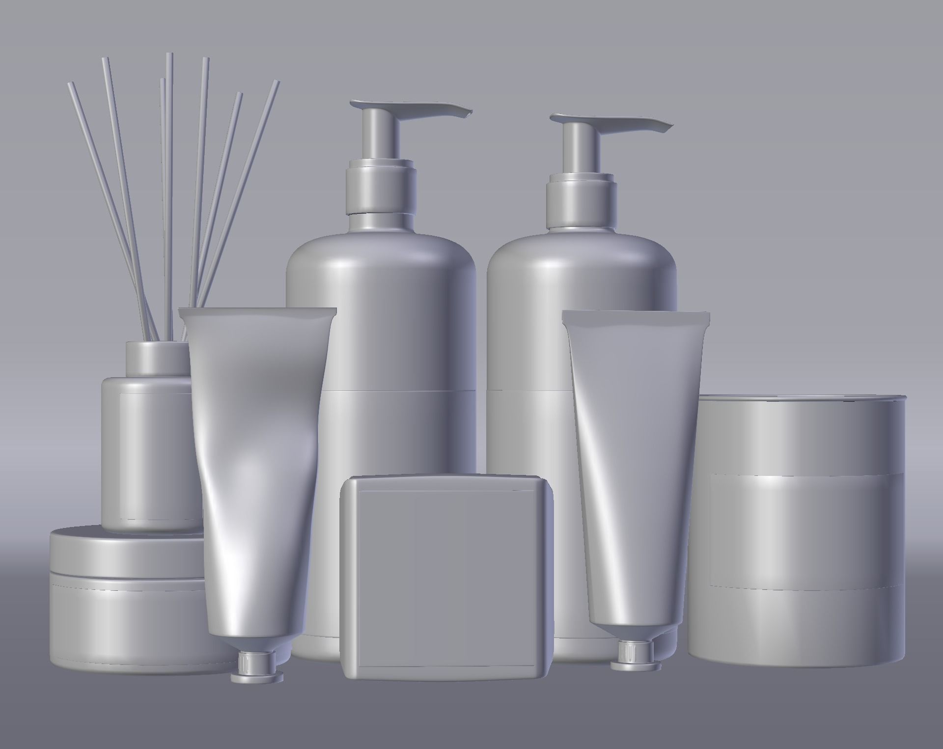 Granit Skincare Cosmetics Low-poly 3D model_3