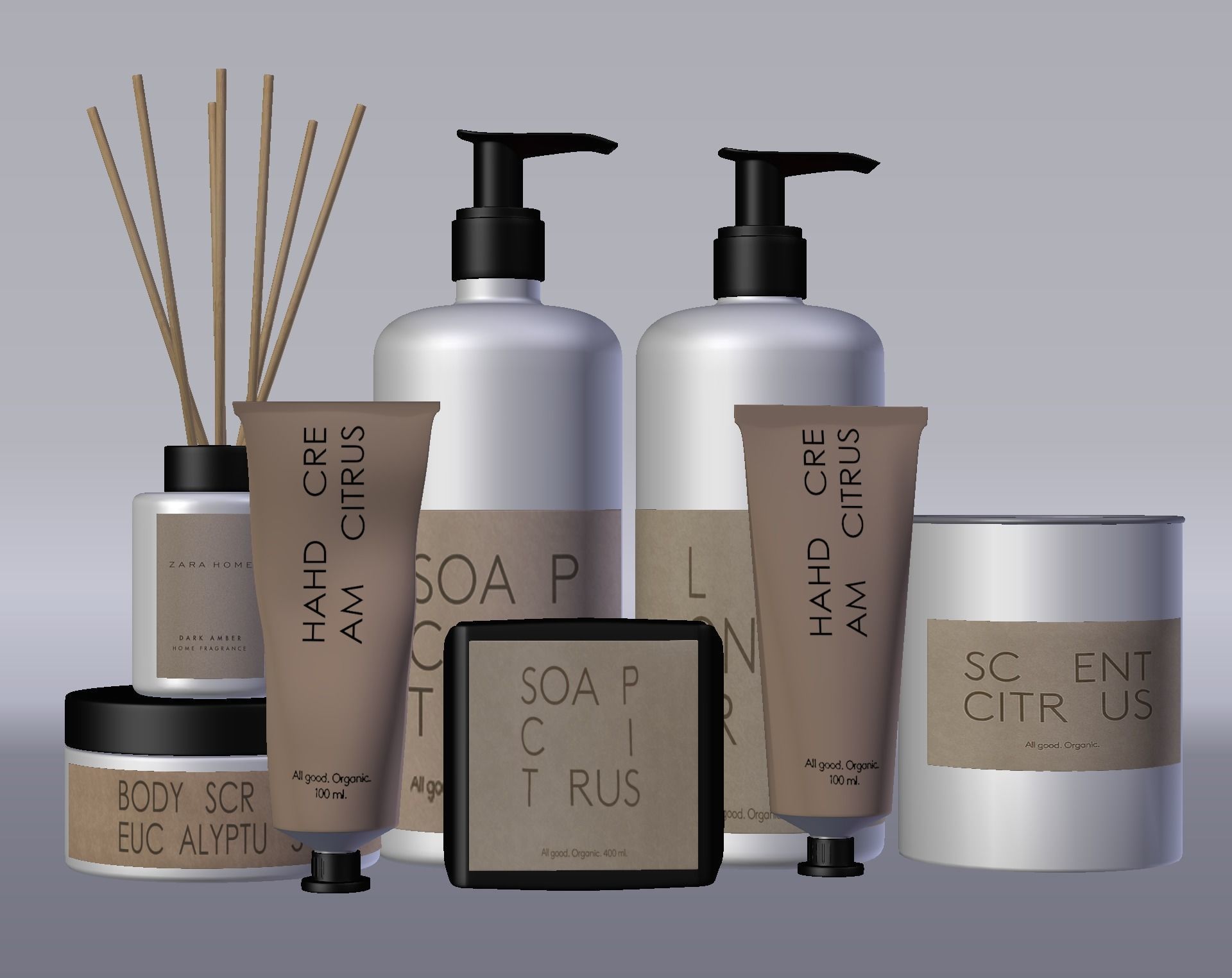 Granit Skincare Cosmetics Low-poly 3D model_1