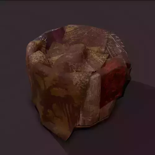 Medieval Blanket Bucket  Low-poly 3D model