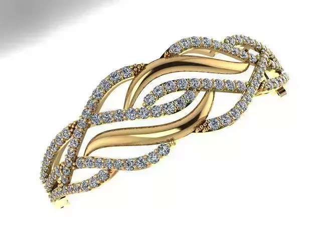Lady bangle with diamond or gemstone