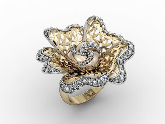 Fashion ring 3D print model