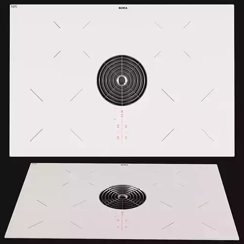 BORA PURA Hob White Low-poly 3D model
