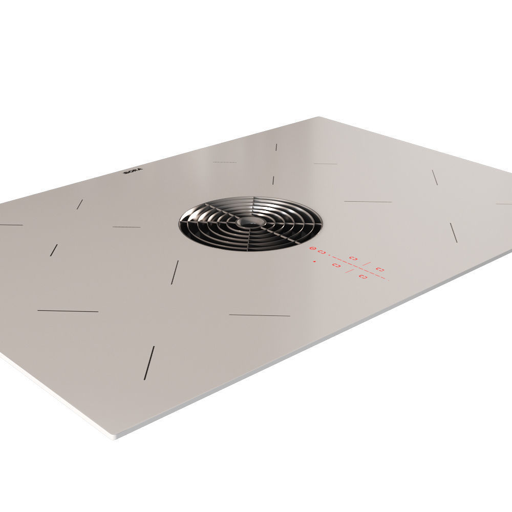BORA PURA Hob White Low-poly 3D model_5