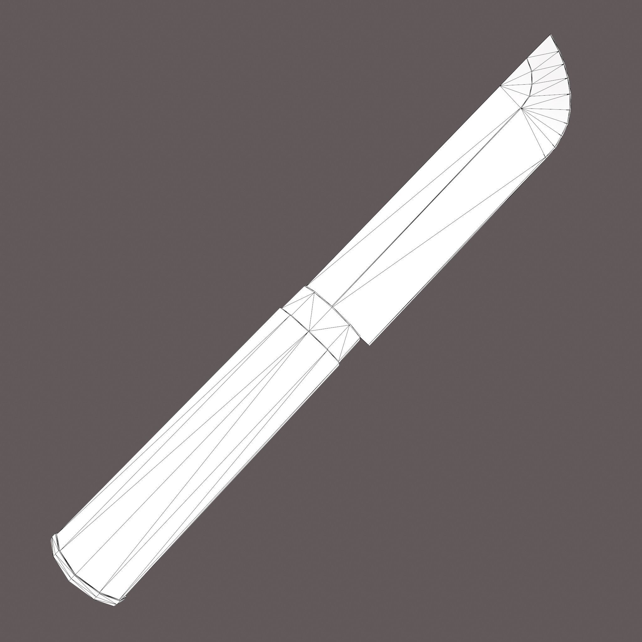 Viking Style Knife Low-poly 3D model_33